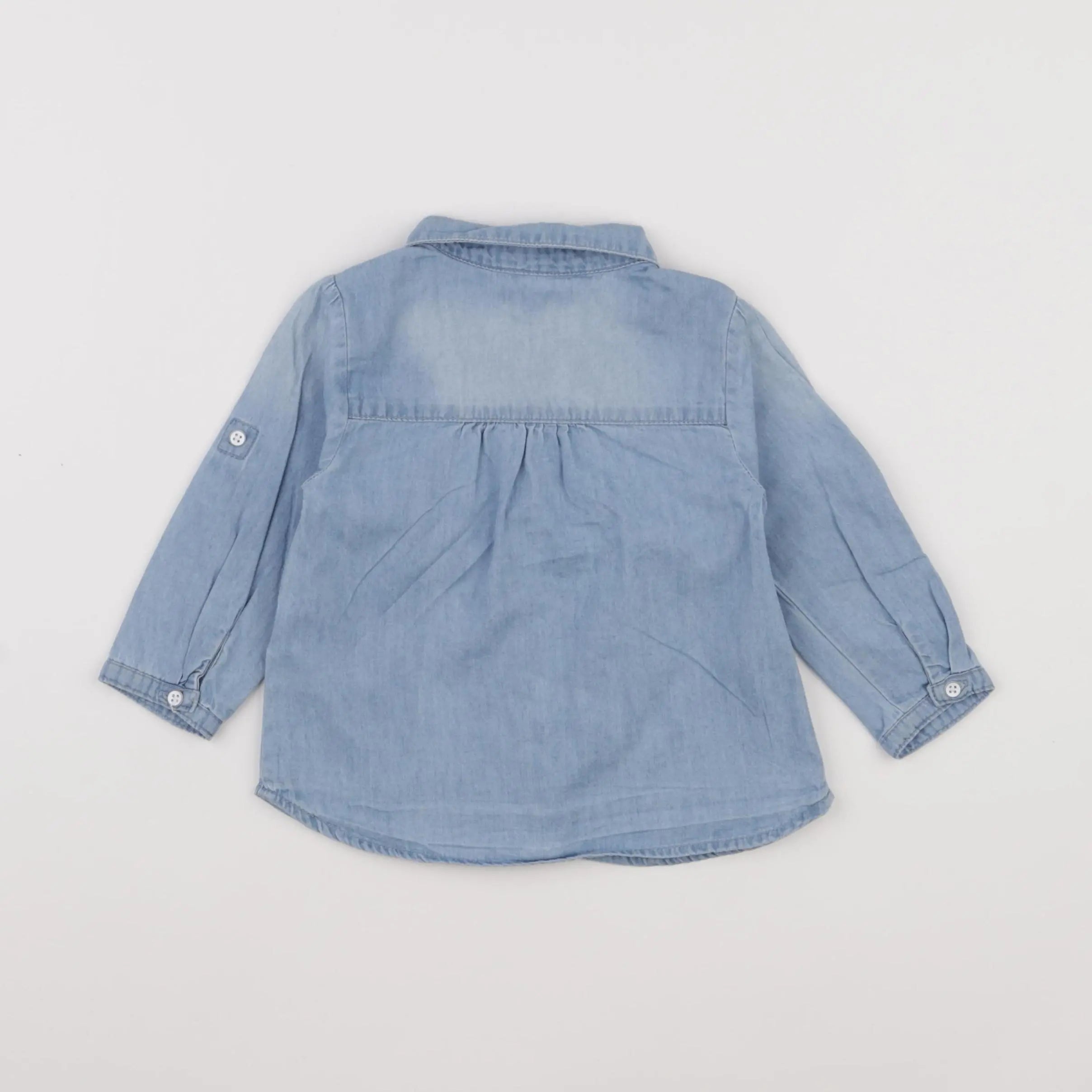 Vertbaudet - blouse bleu - 12 mois