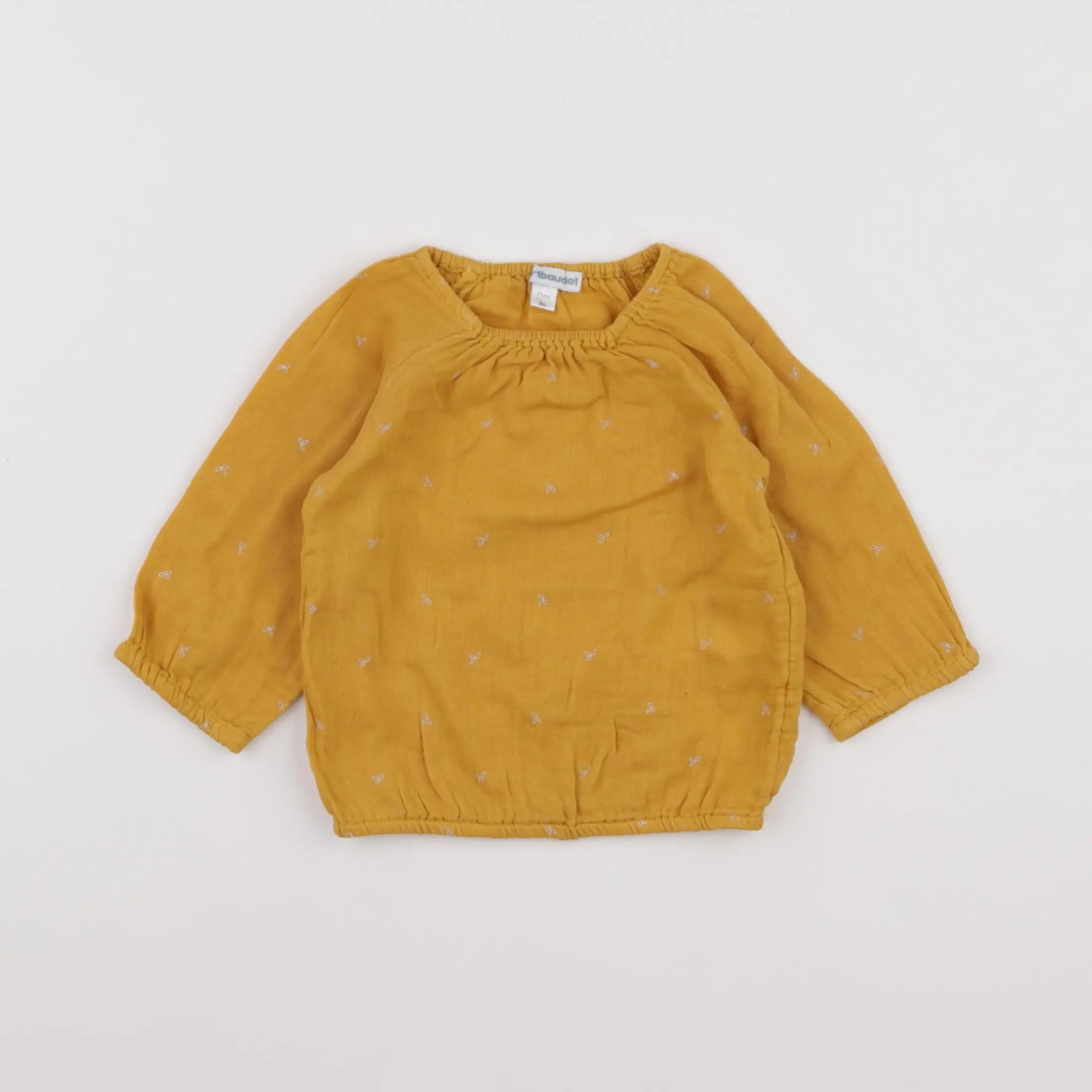 Vertbaudet - blouse jaune - 9 mois