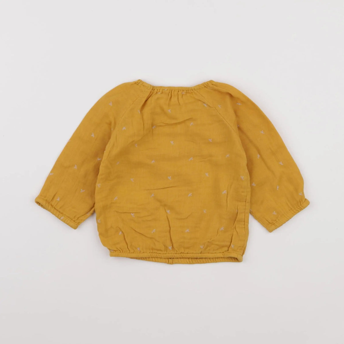 Vertbaudet - blouse jaune - 9 mois