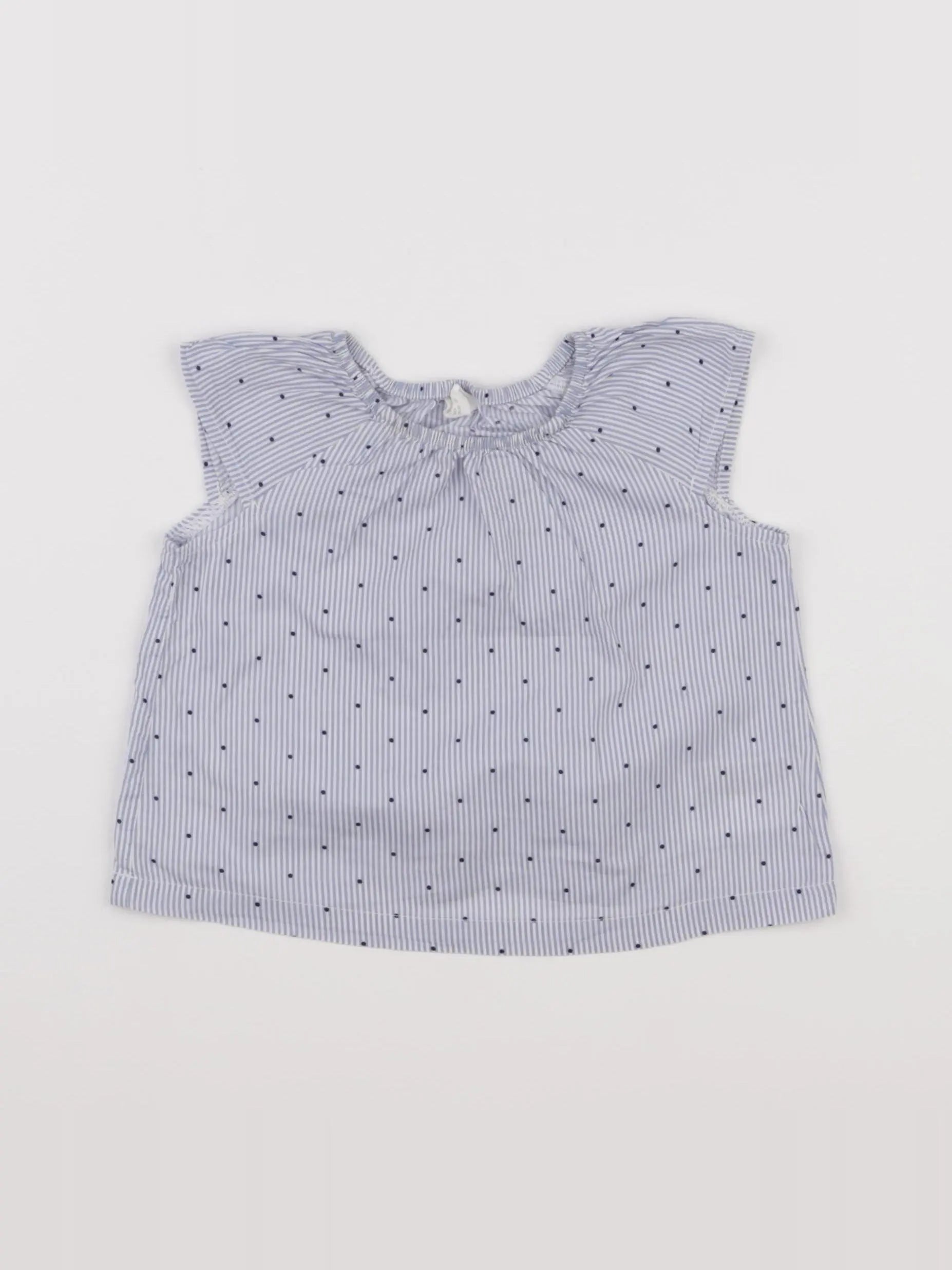 H&M - blouse bleu - 3/6 mois