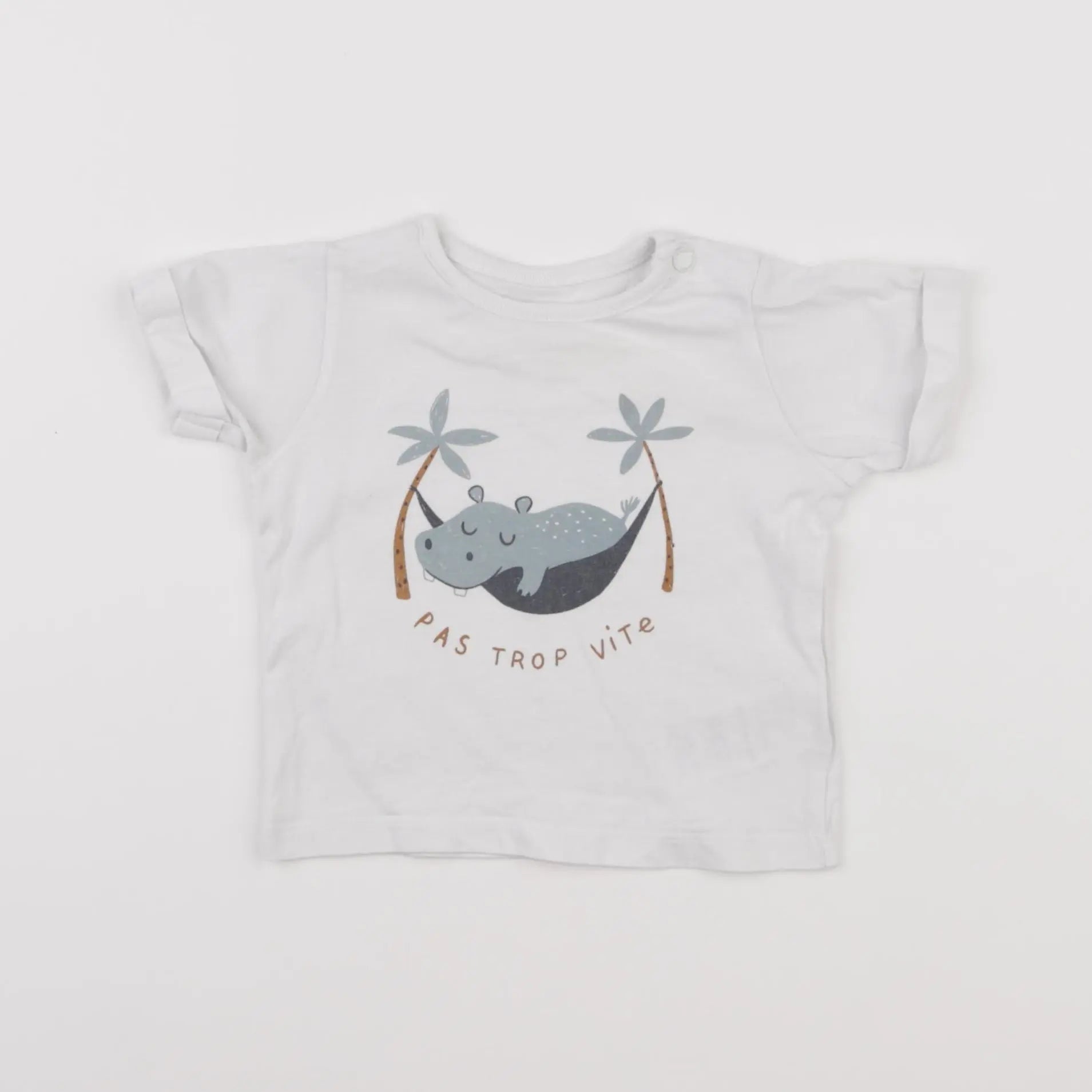 Vertbaudet - tee-shirt blanc - 6 mois