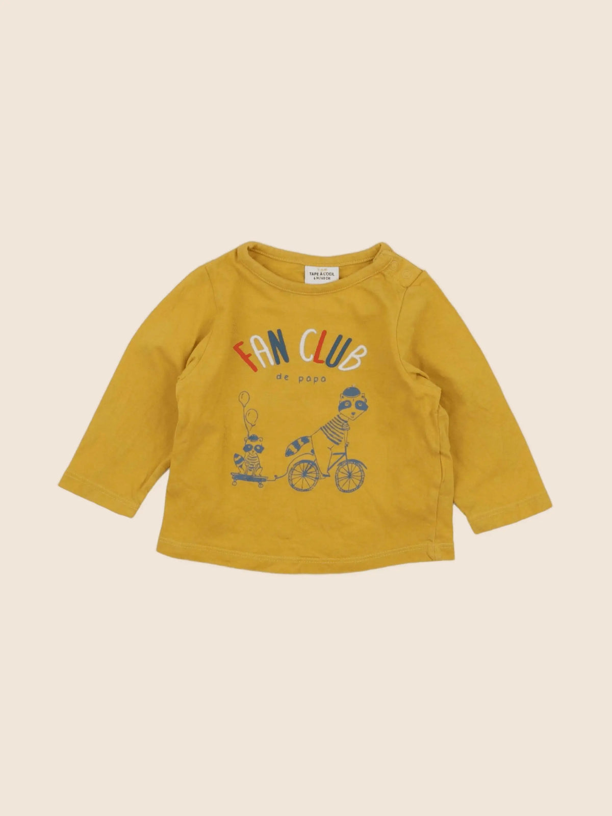 Tape à l'oeil - tee-shirt jaune - 6 mois