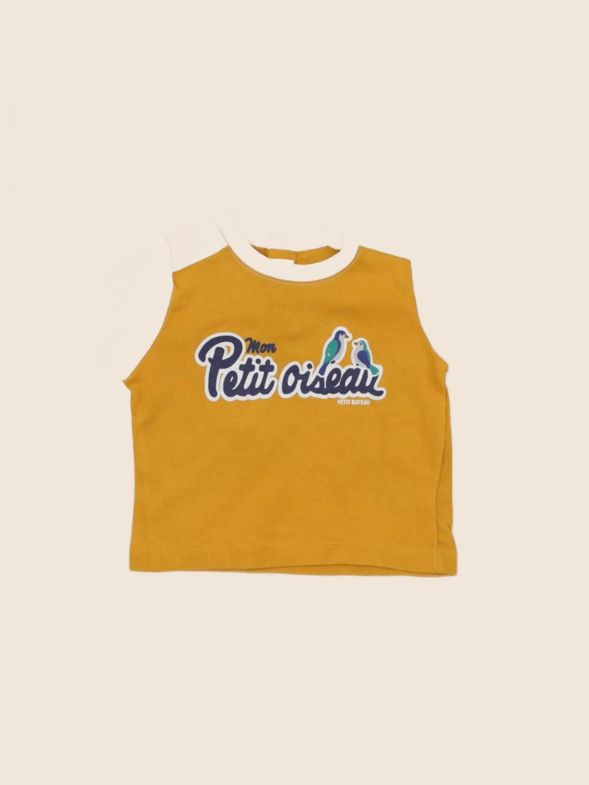 Petit Bateau - tee-shirt jaune - 6 mois
