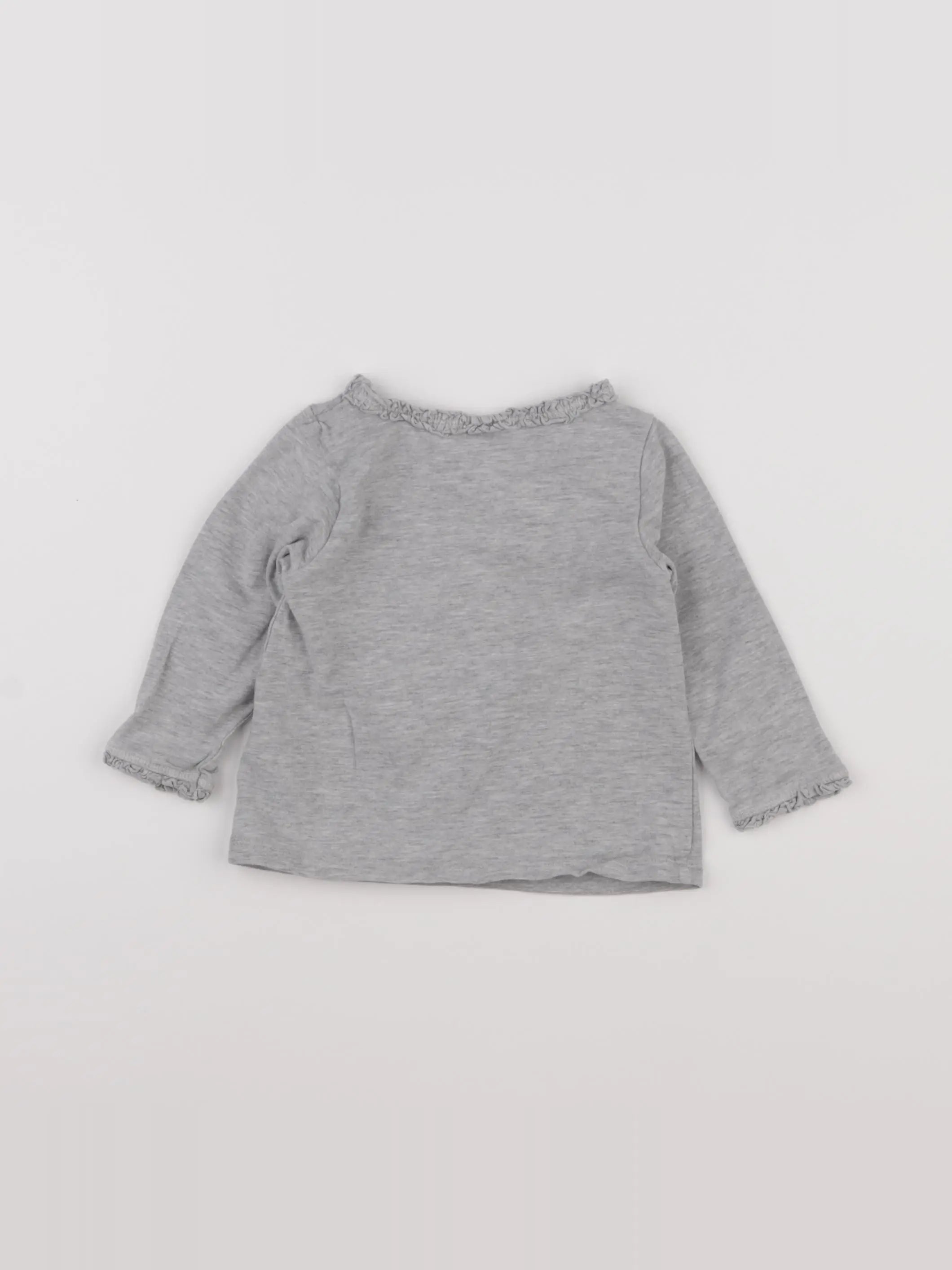 H&M - tee-shirt gris - 3/6 mois