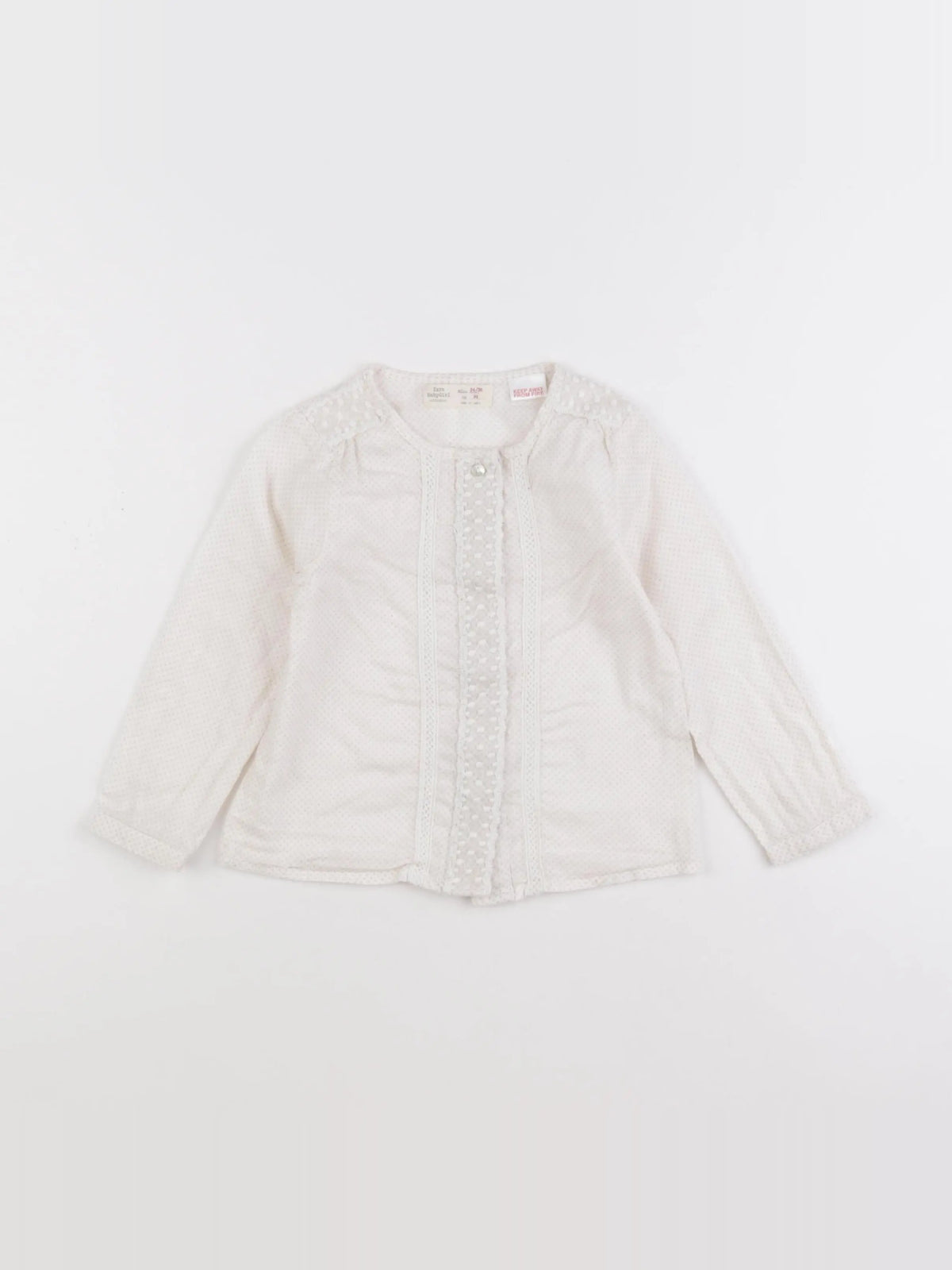 Zara - blouse blanc - 24/36 mois