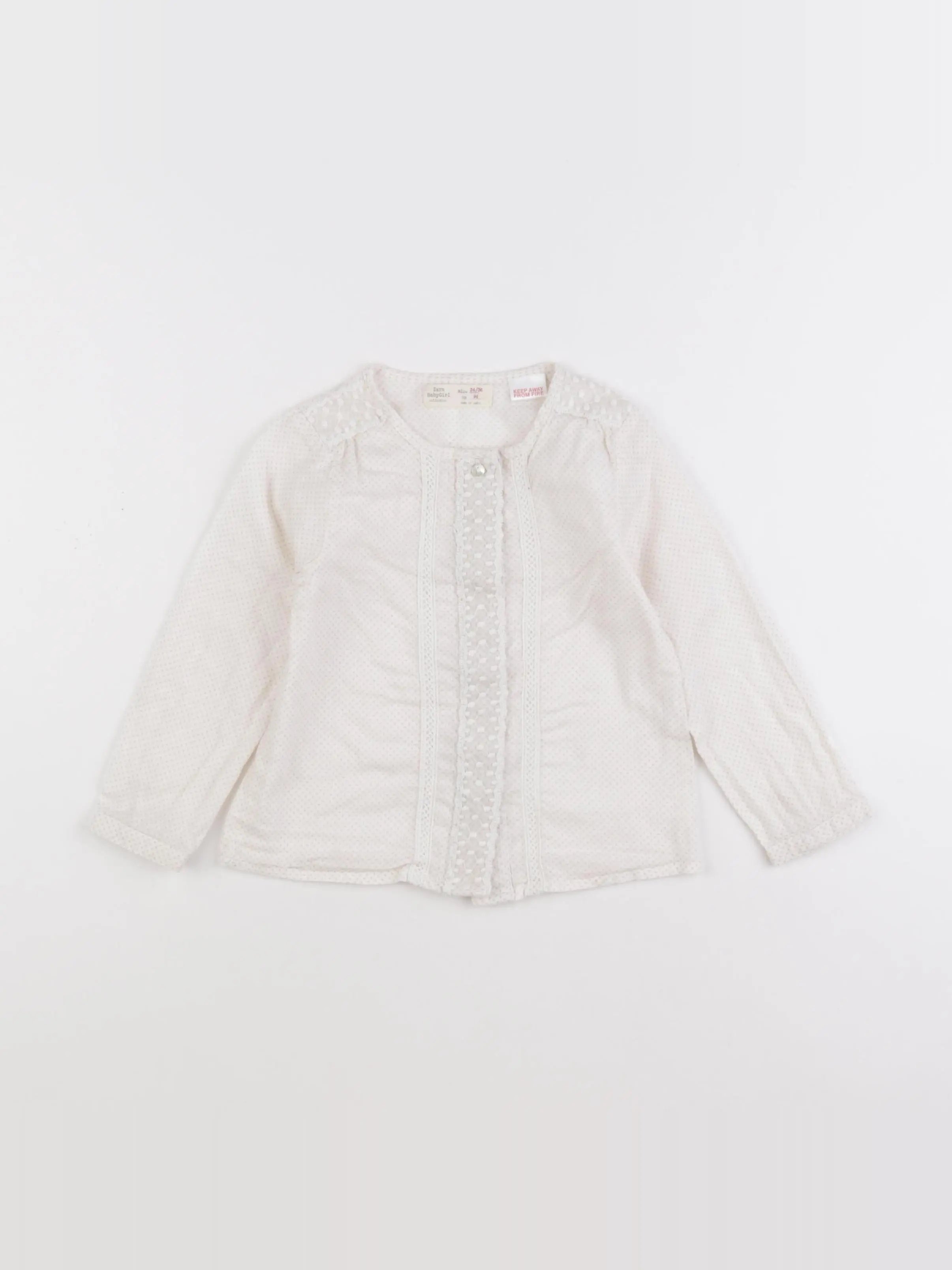 Zara - blouse blanc - 24/36 mois