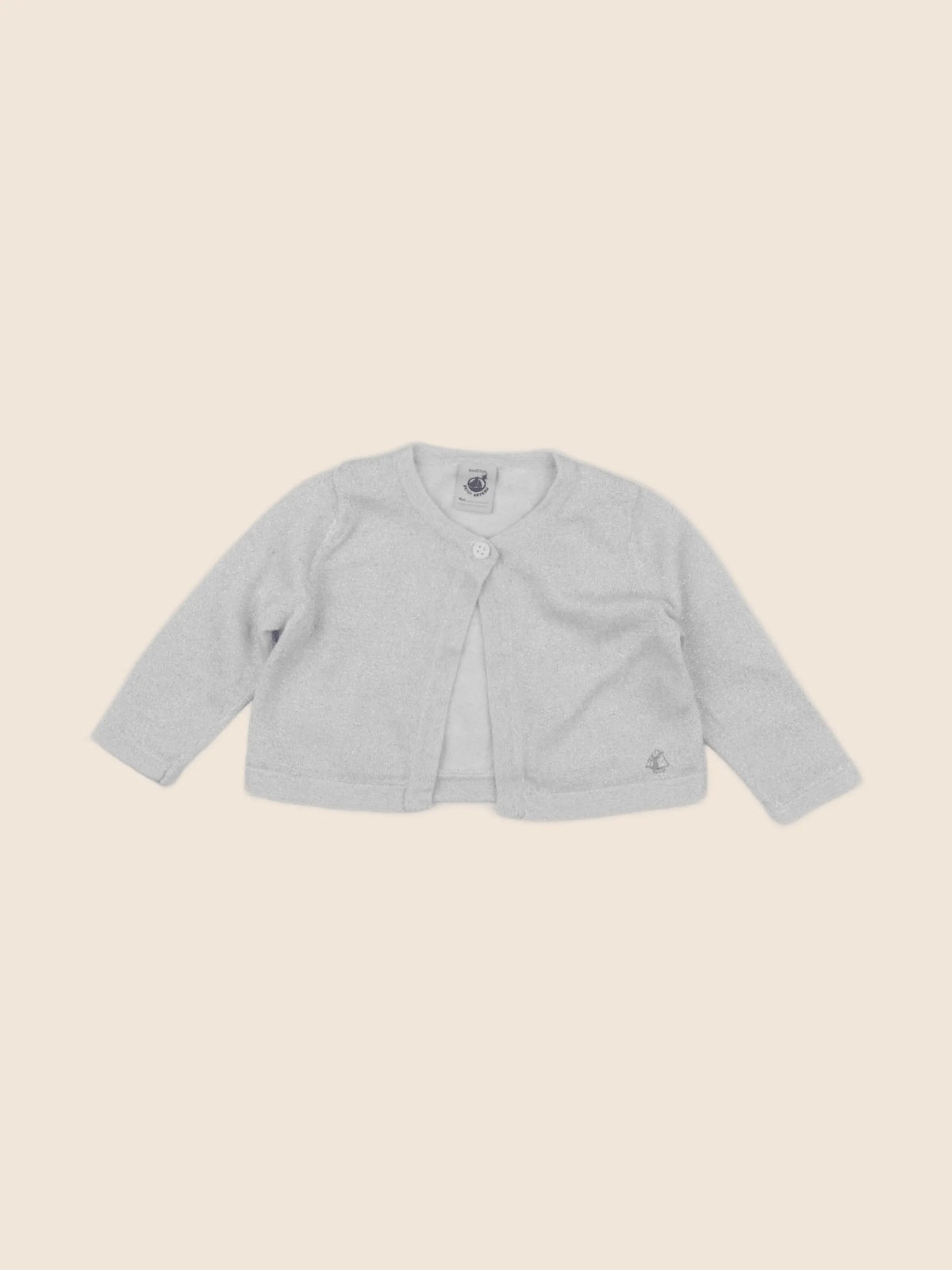 Petit Bateau - gilet gris, argent - 6 mois