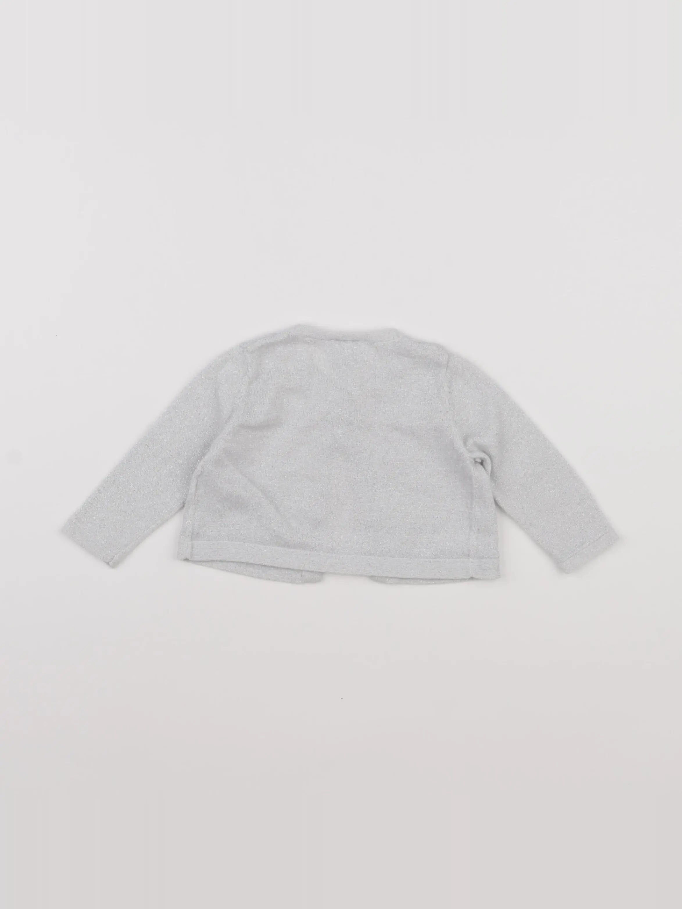 Petit Bateau - gilet gris, argent - 6 mois