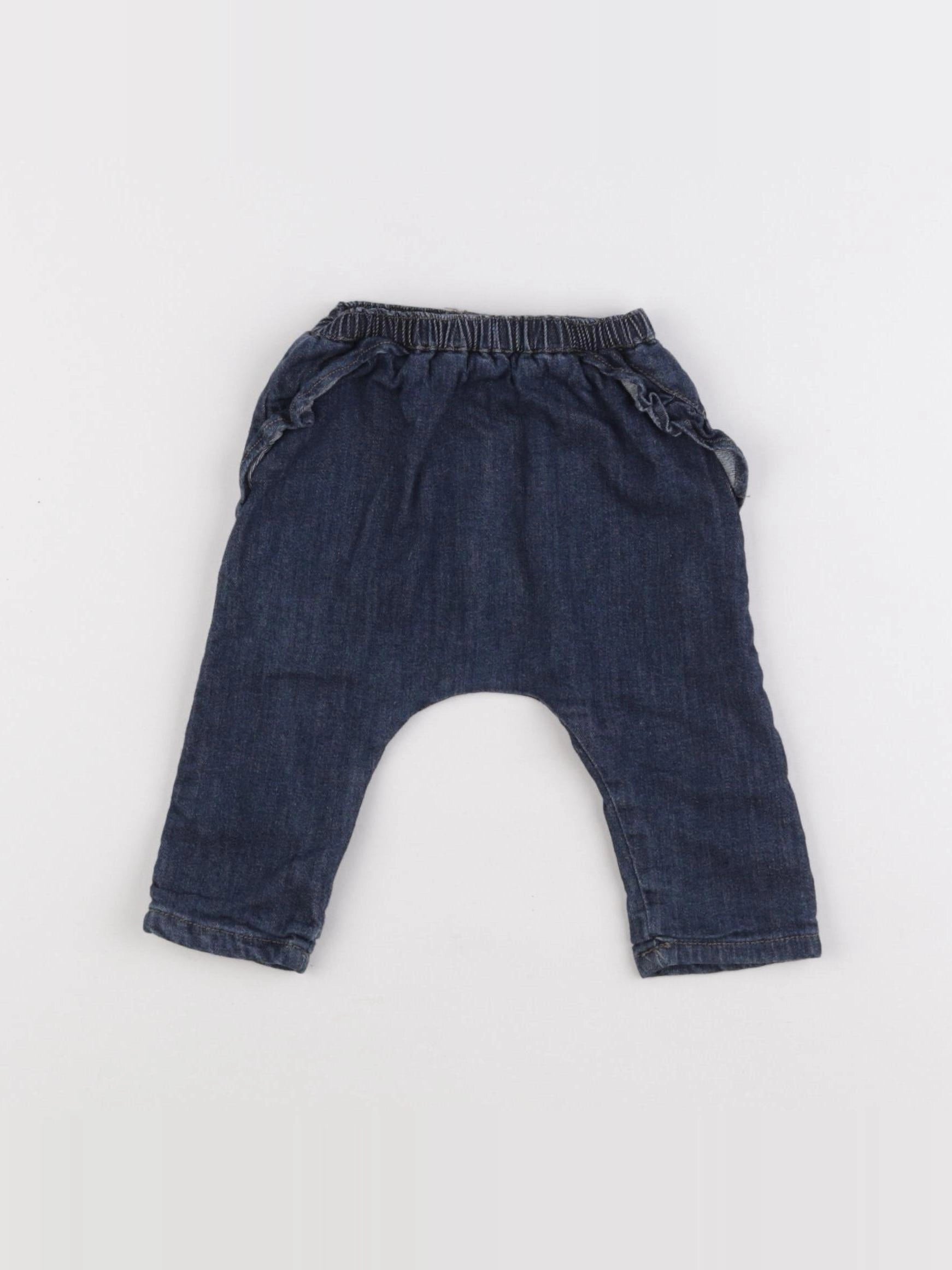 Boutchou - pantalon bleu - 3 mois