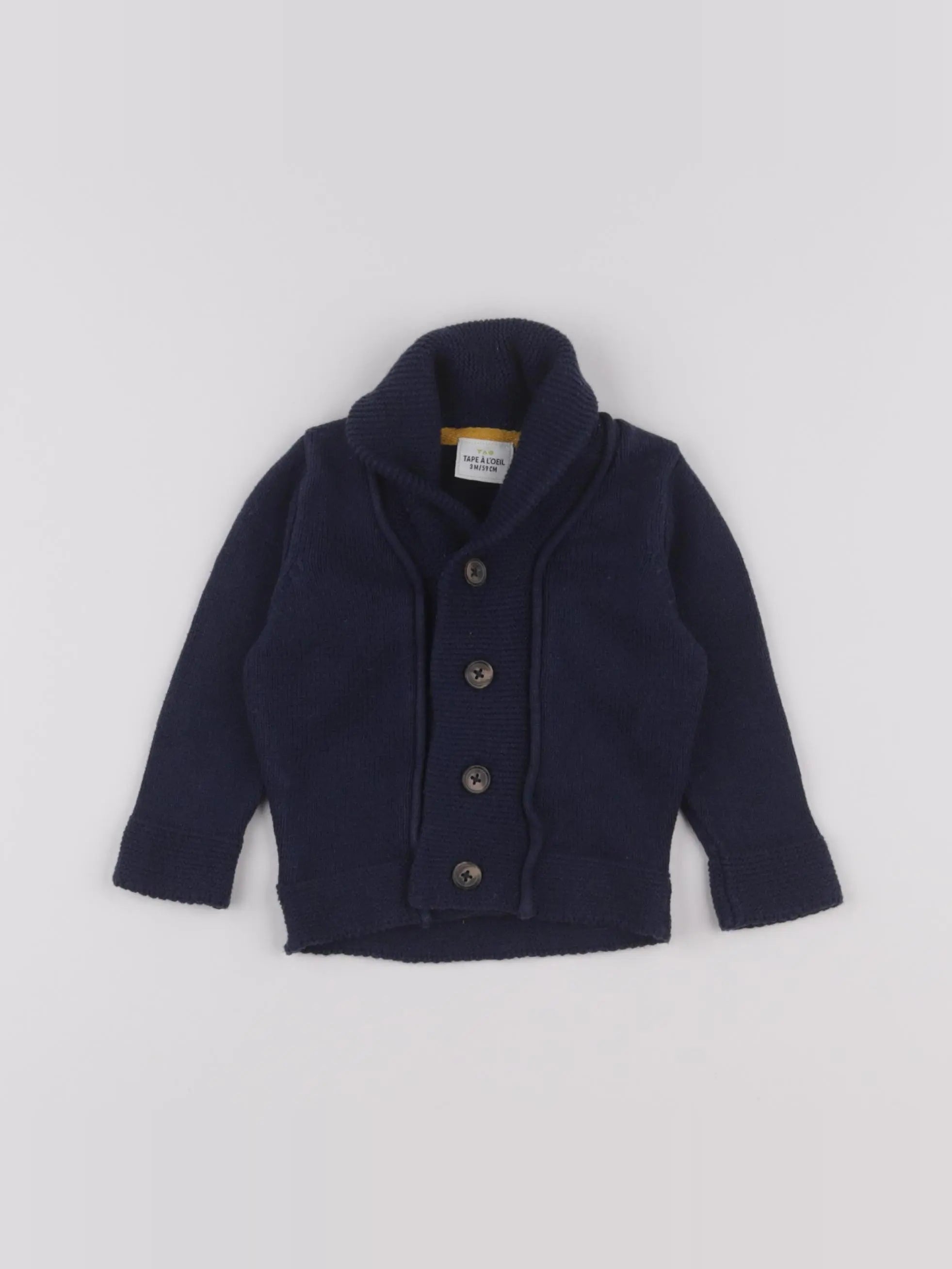 Tape à l'oeil - gilet bleu - 3 mois