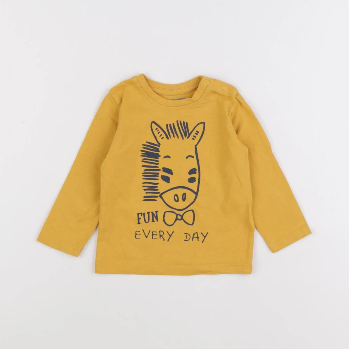 Vertbaudet - tee-shirt jaune - 6 mois