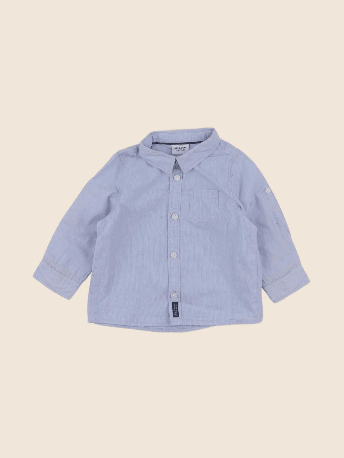 Tape à l'oeil - chemise bleu - 12 mois