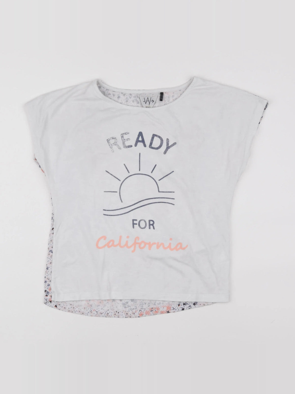 IKKS - tee-shirt blanc, bleu - 12 ans