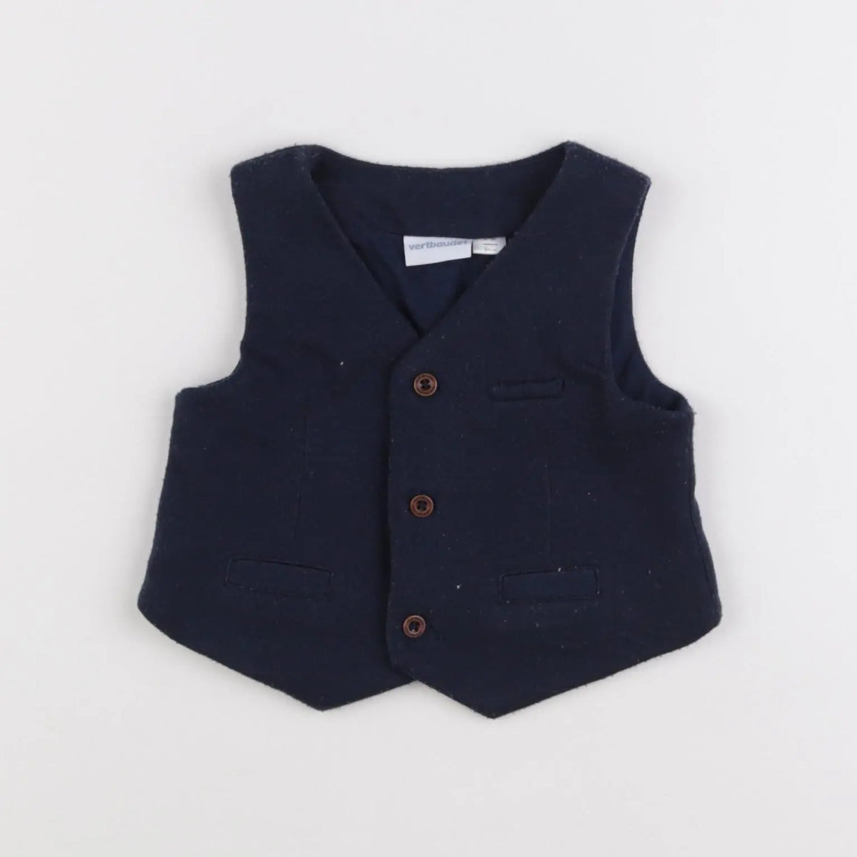 Vertbaudet - gilet bleu - 6 mois
