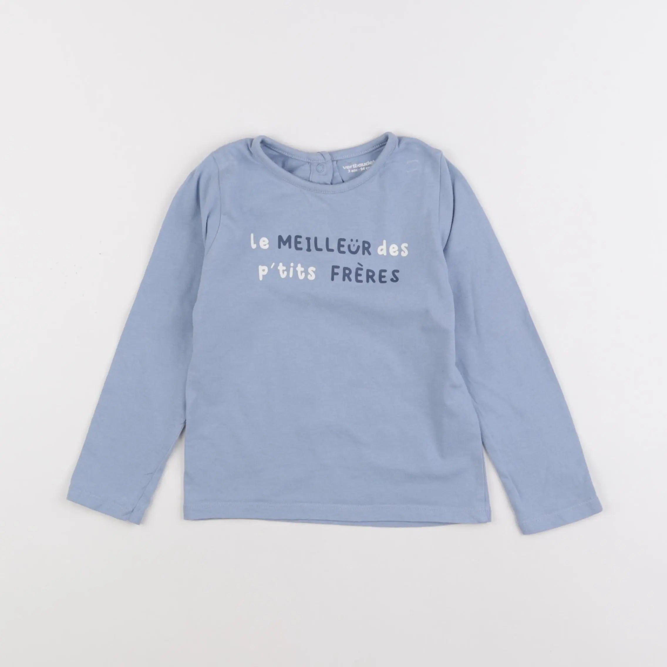 Vertbaudet - tee-shirt bleu - 3 ans