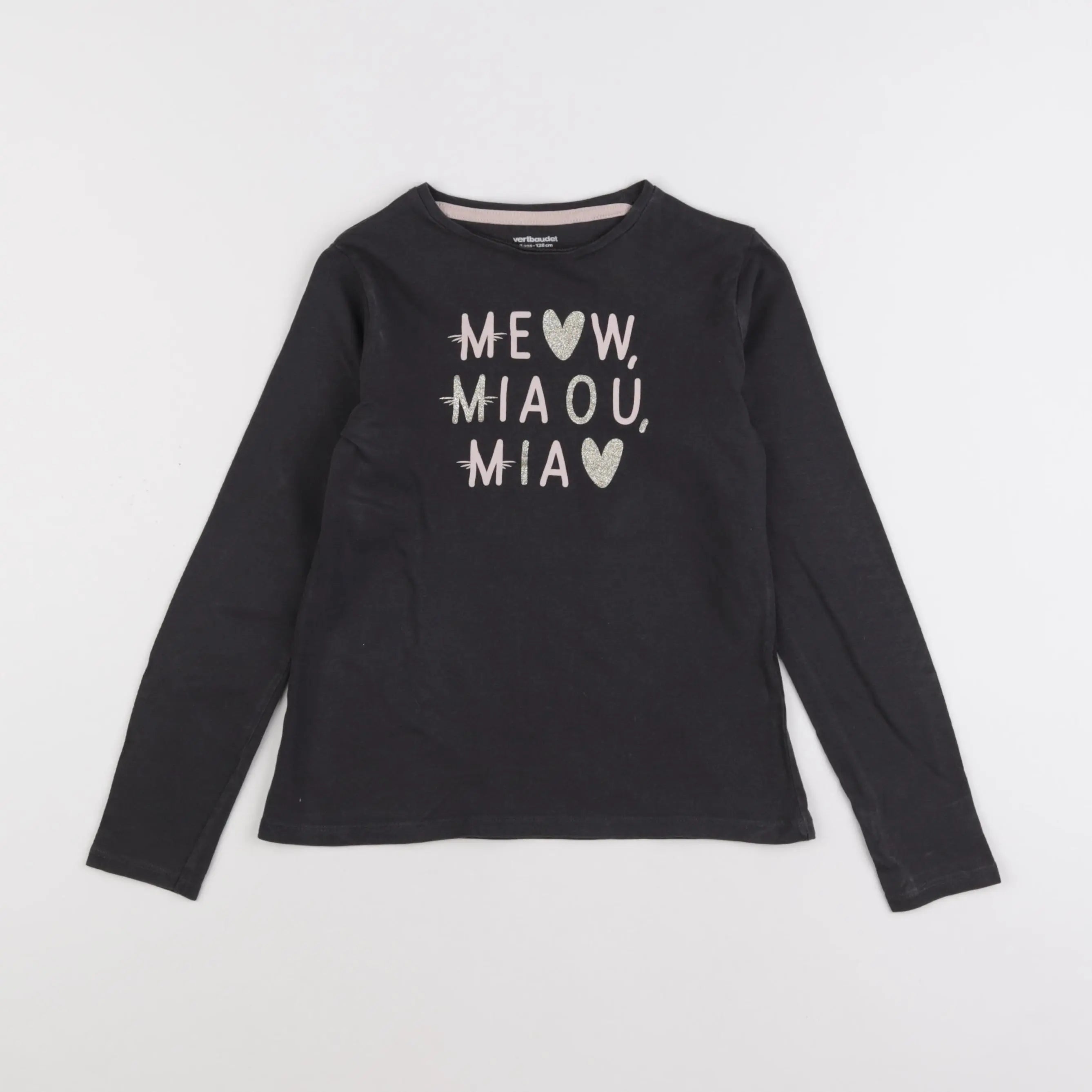 Vertbaudet - tee-shirt gris - 8 ans