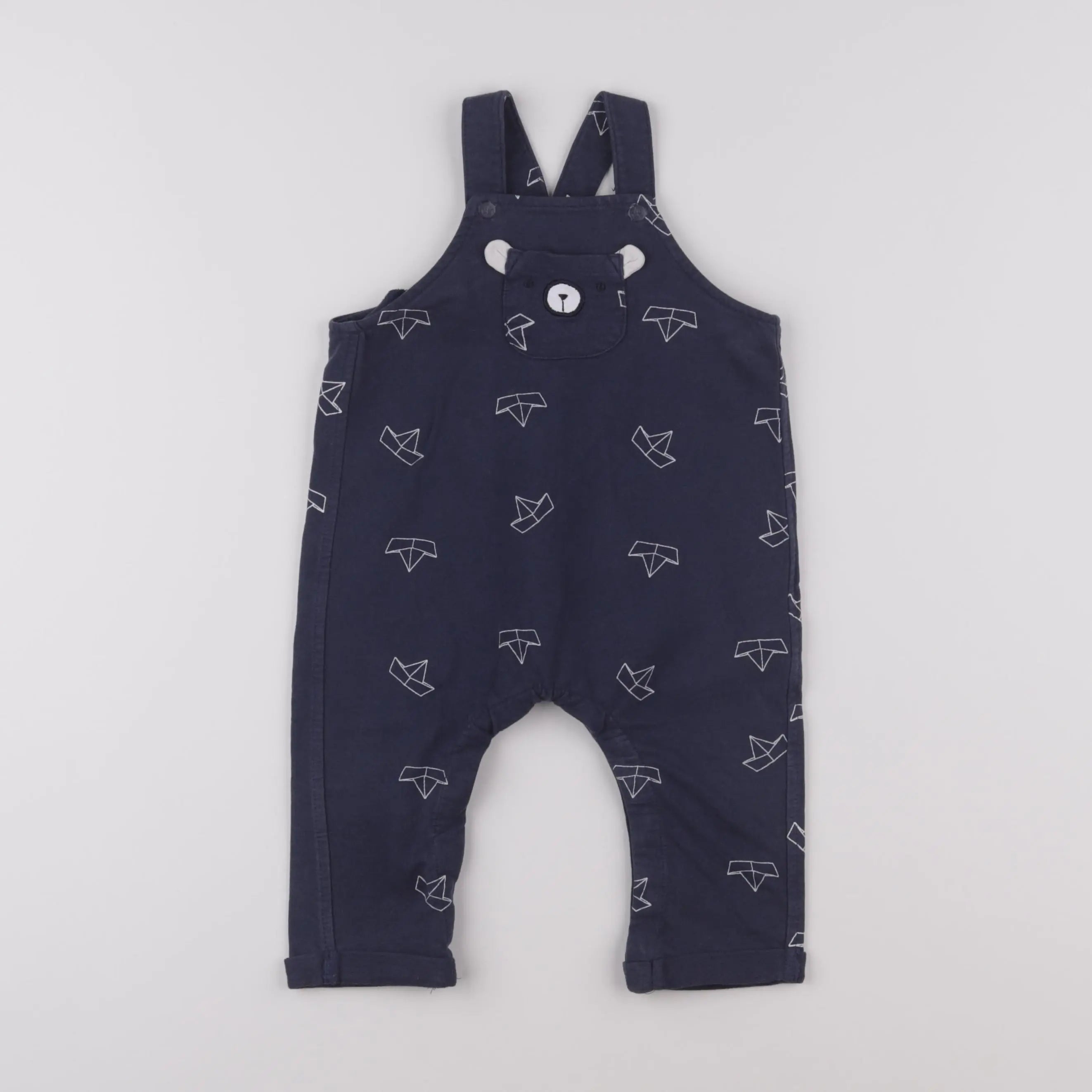 Vertbaudet - salopette bleu - 12 mois