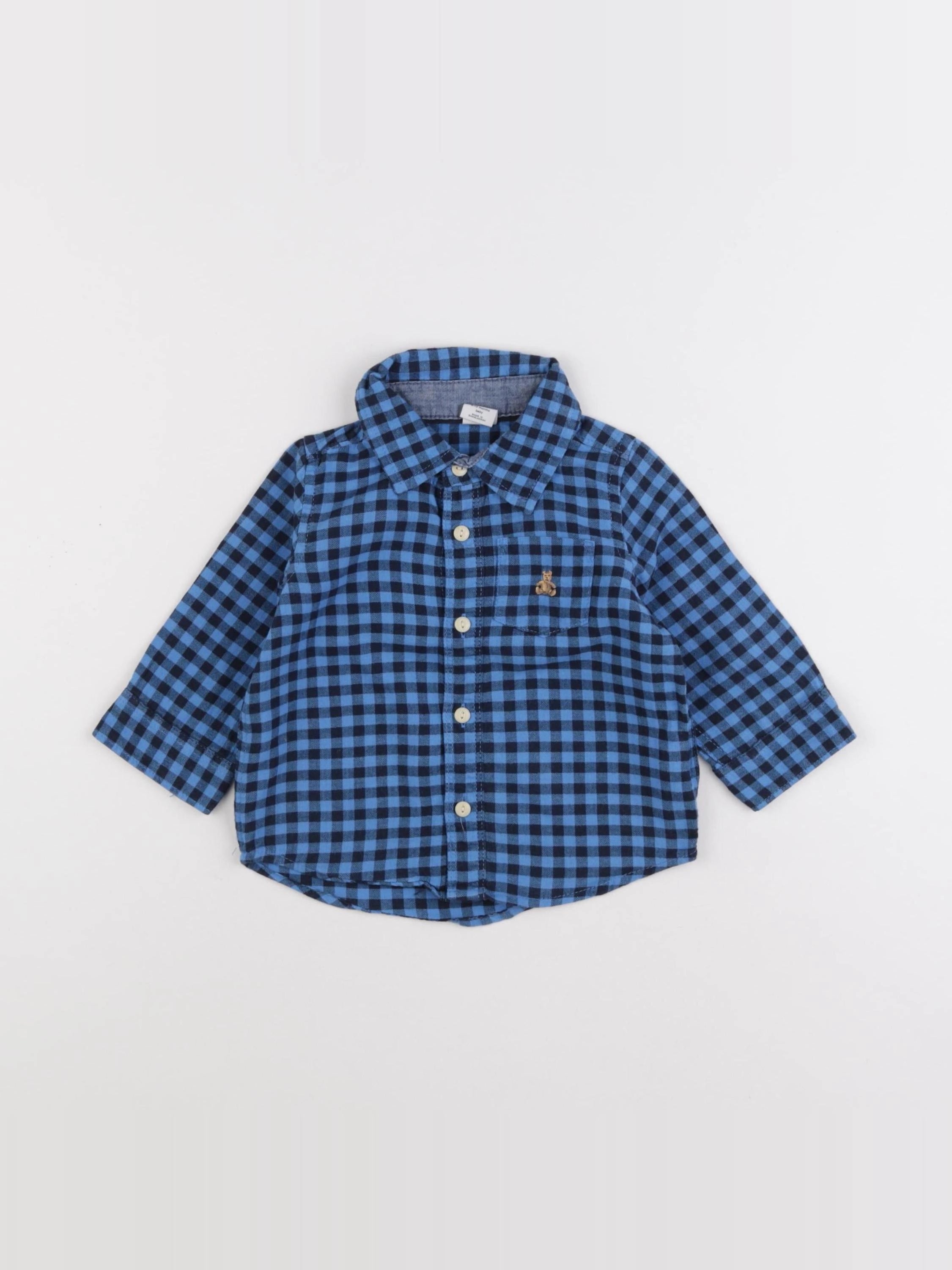 GAP - chemise bleu - 6/12 mois