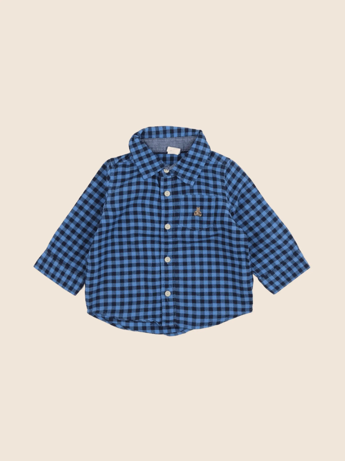 GAP - chemise bleu - 6/12 mois
