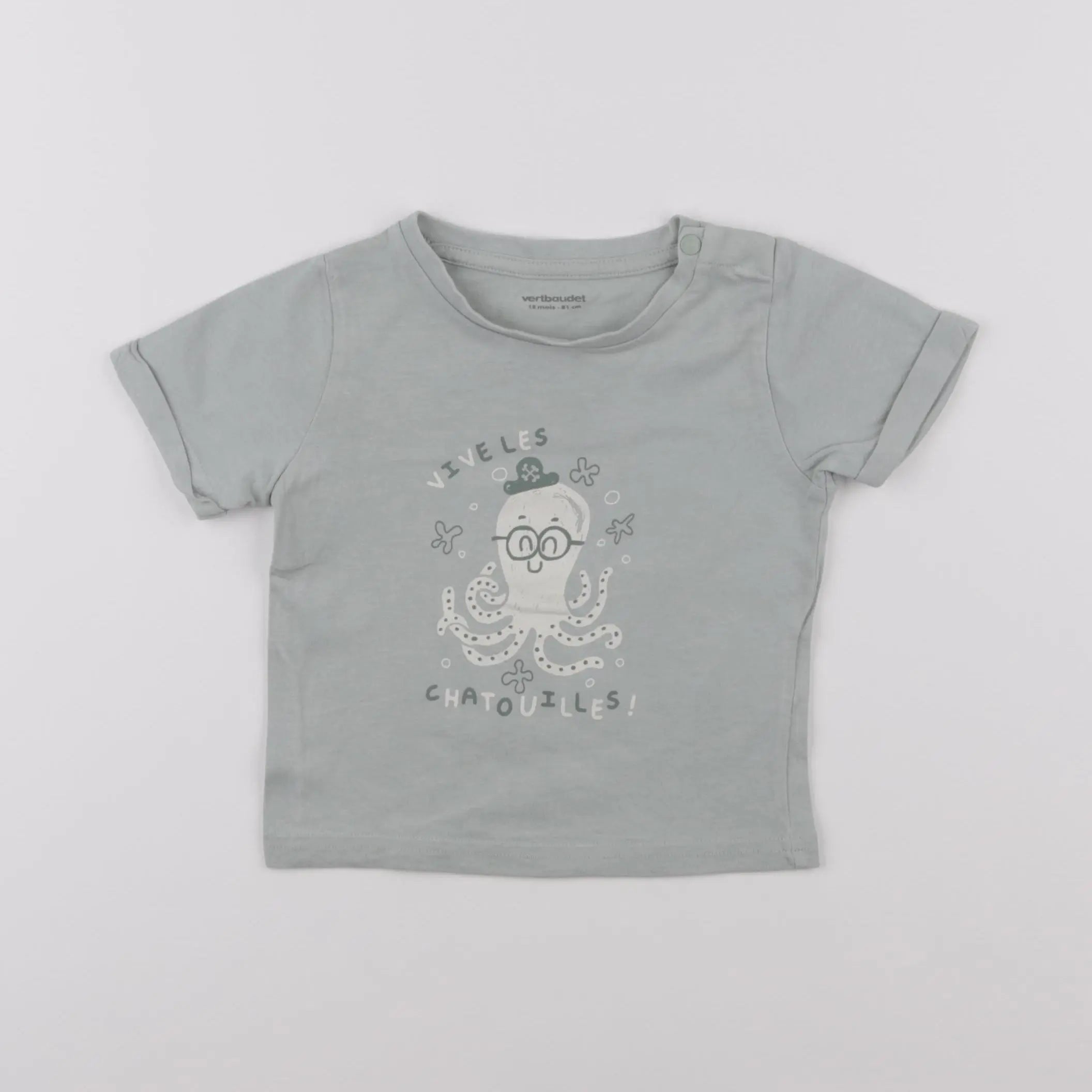 Vertbaudet - tee-shirt vert - 18 mois