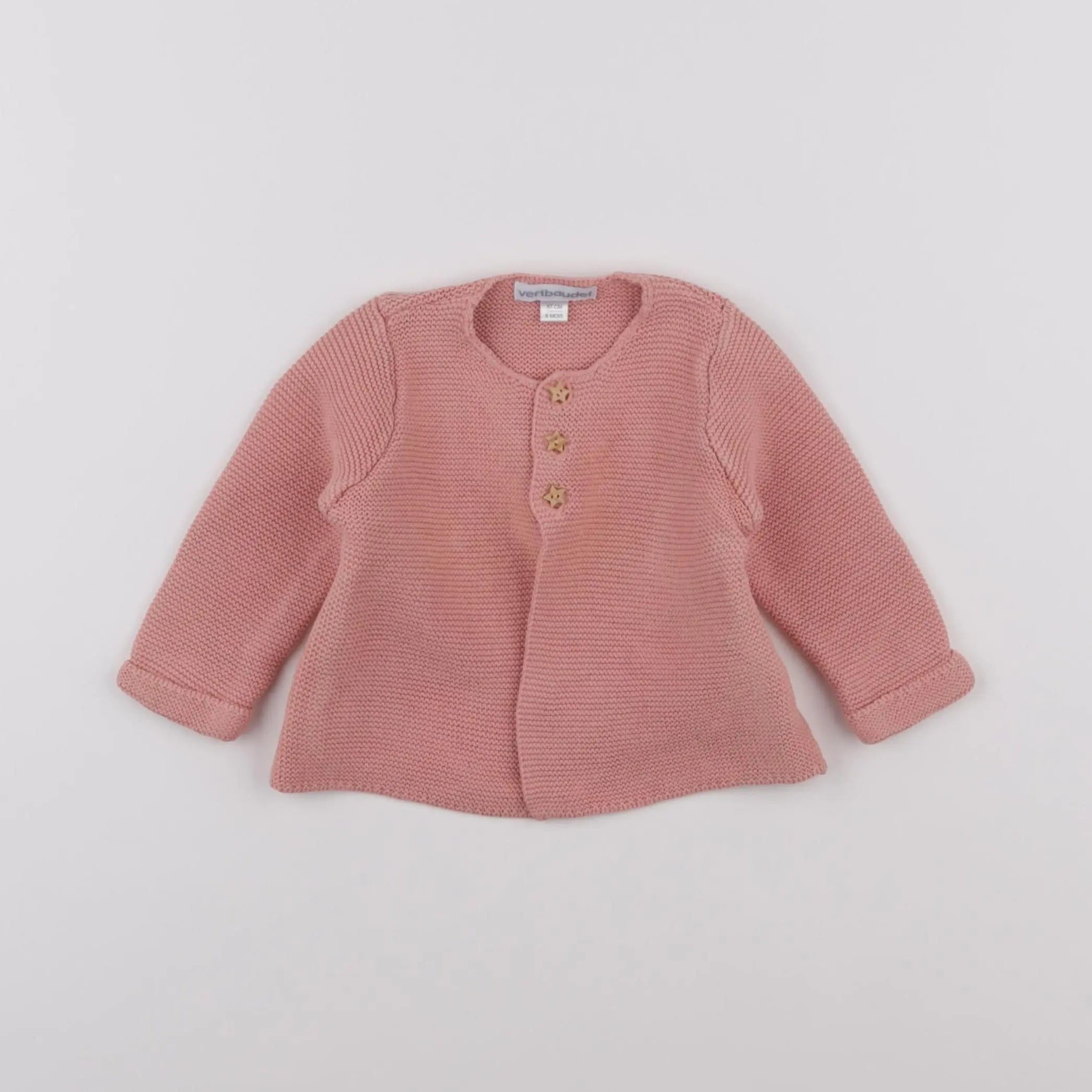 Vertbaudet - gilet rose - 6 mois