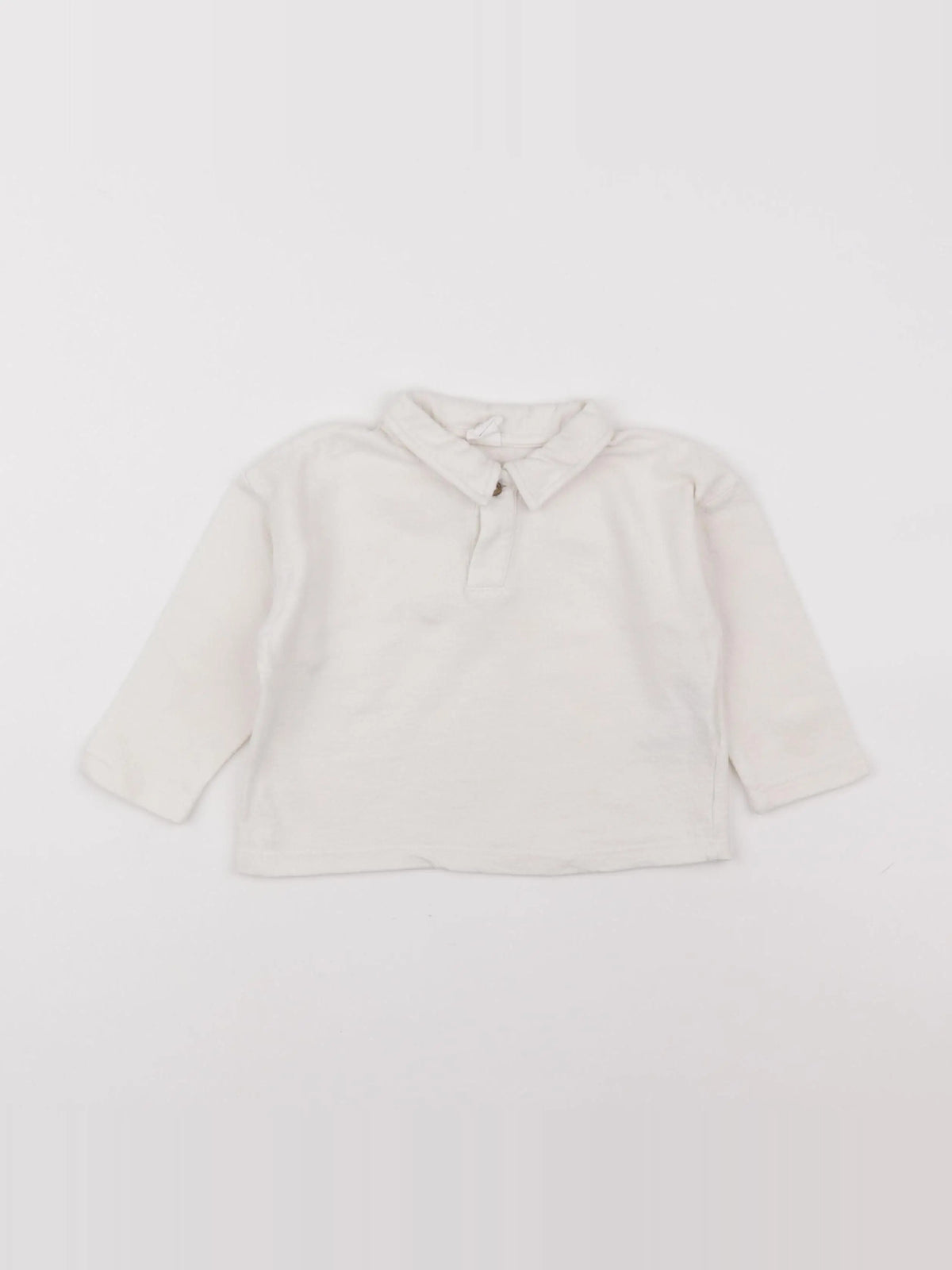 H&M - polo blanc - 9/12 mois