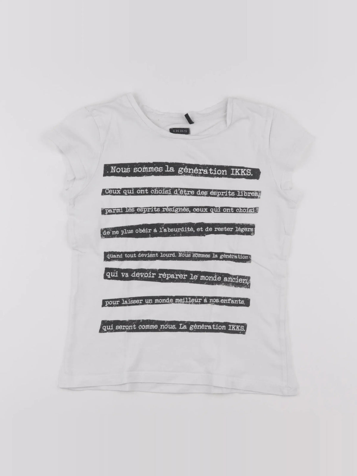 IKKS - tee-shirt blanc - 10 ans