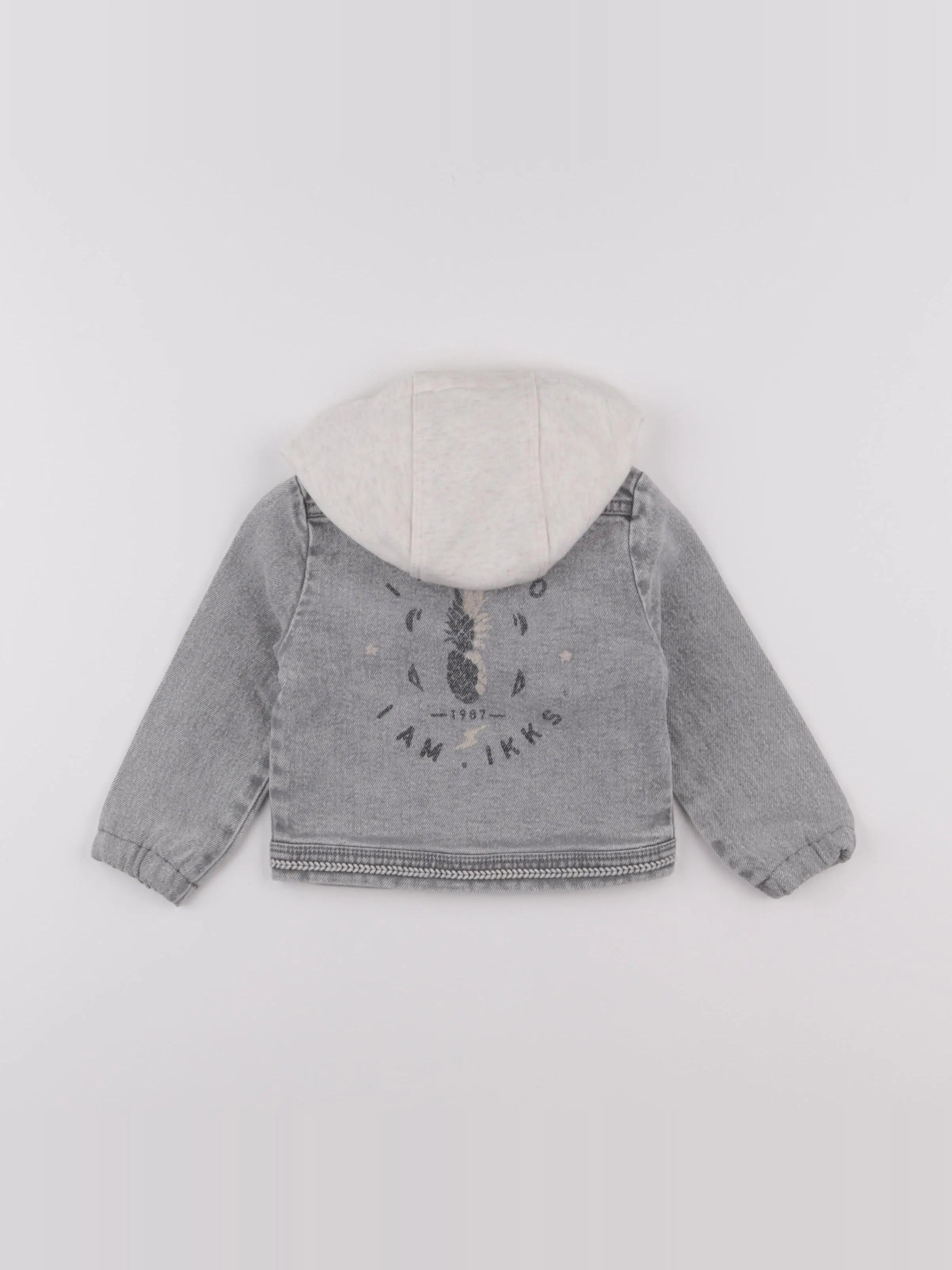 IKKS - veste imprimé au dos gris - 18 mois