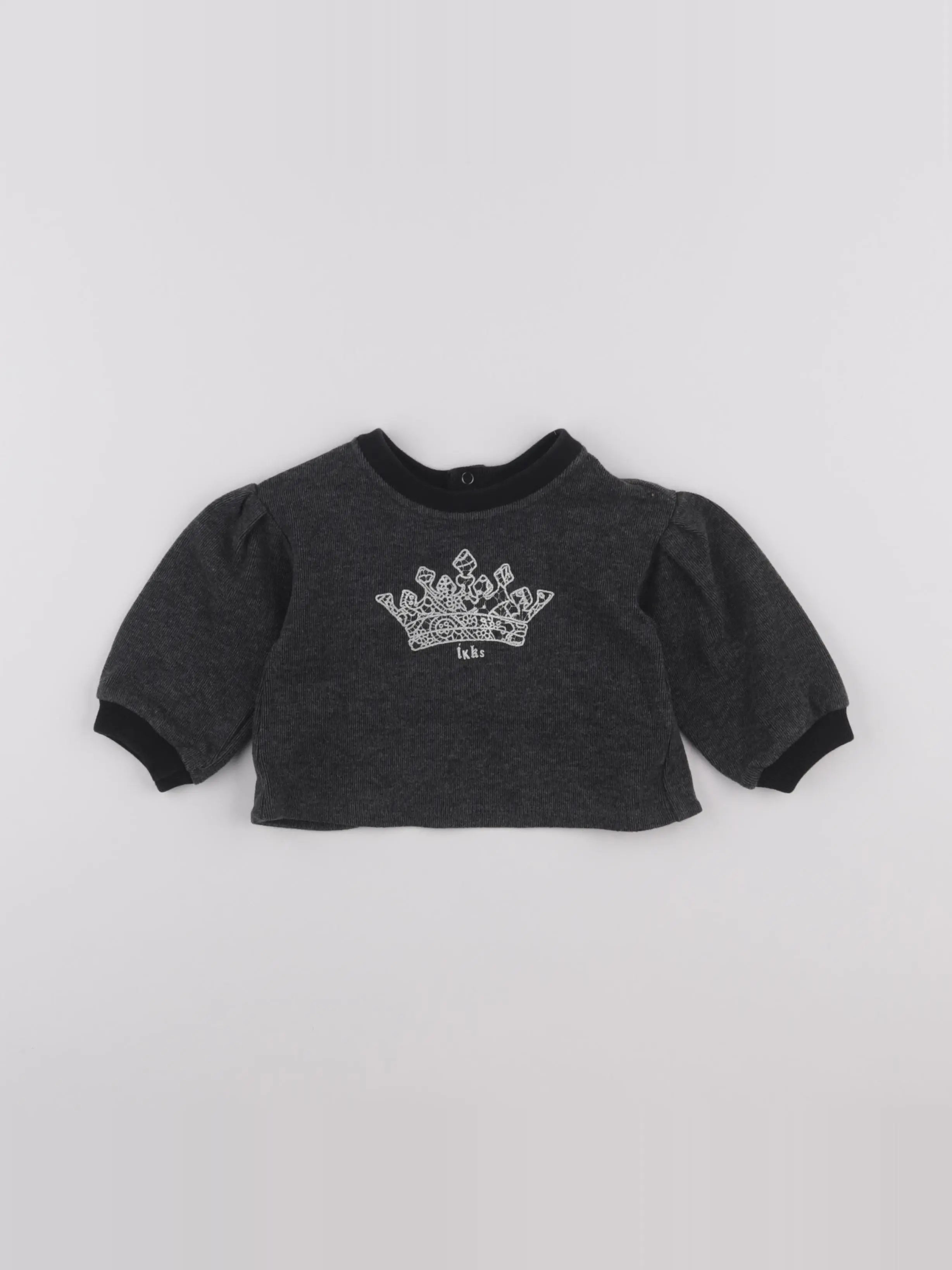 IKKS - sweat gris - 12 mois