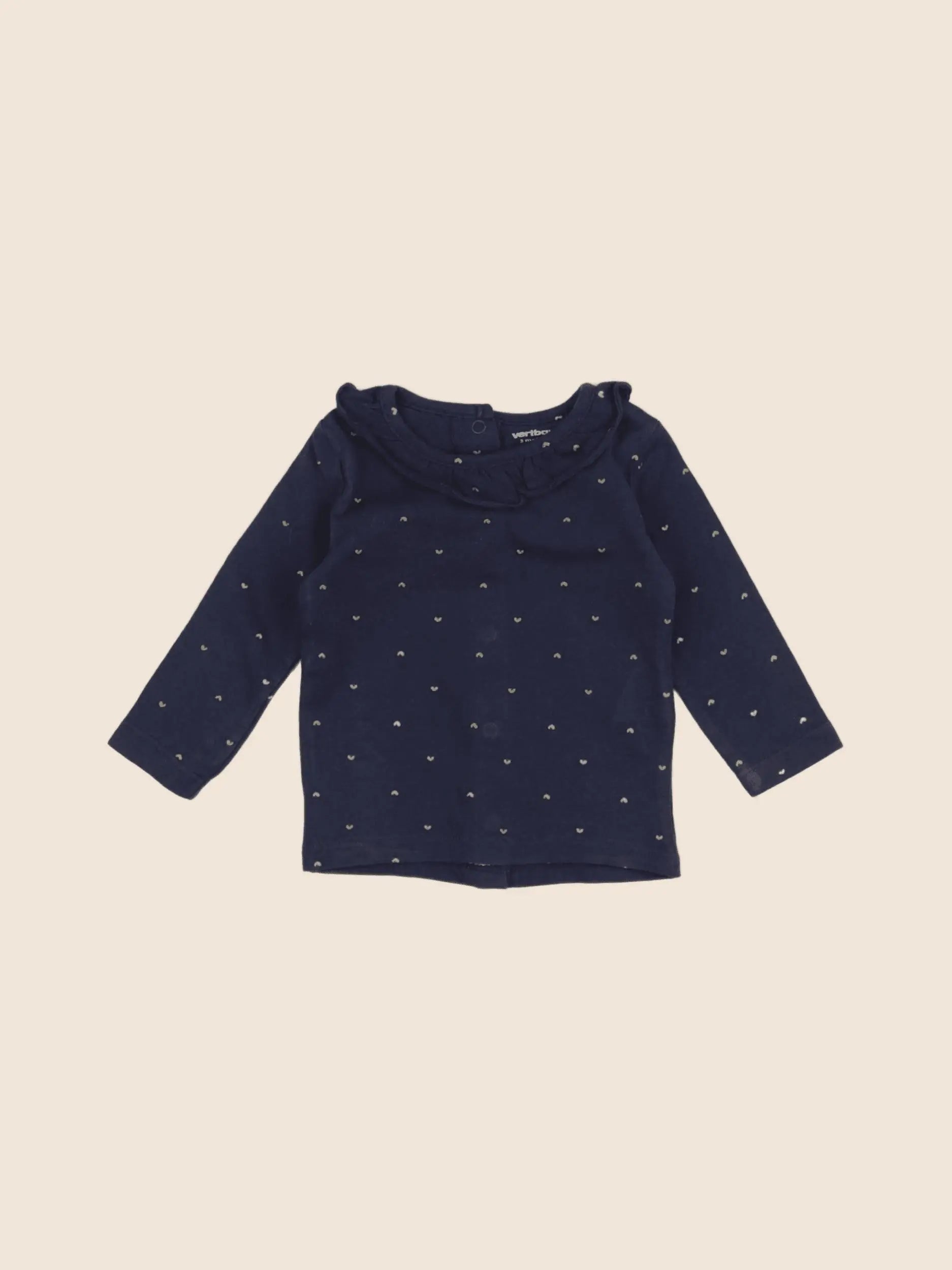 Vertbaudet - tee-shirt bleu - 3 mois