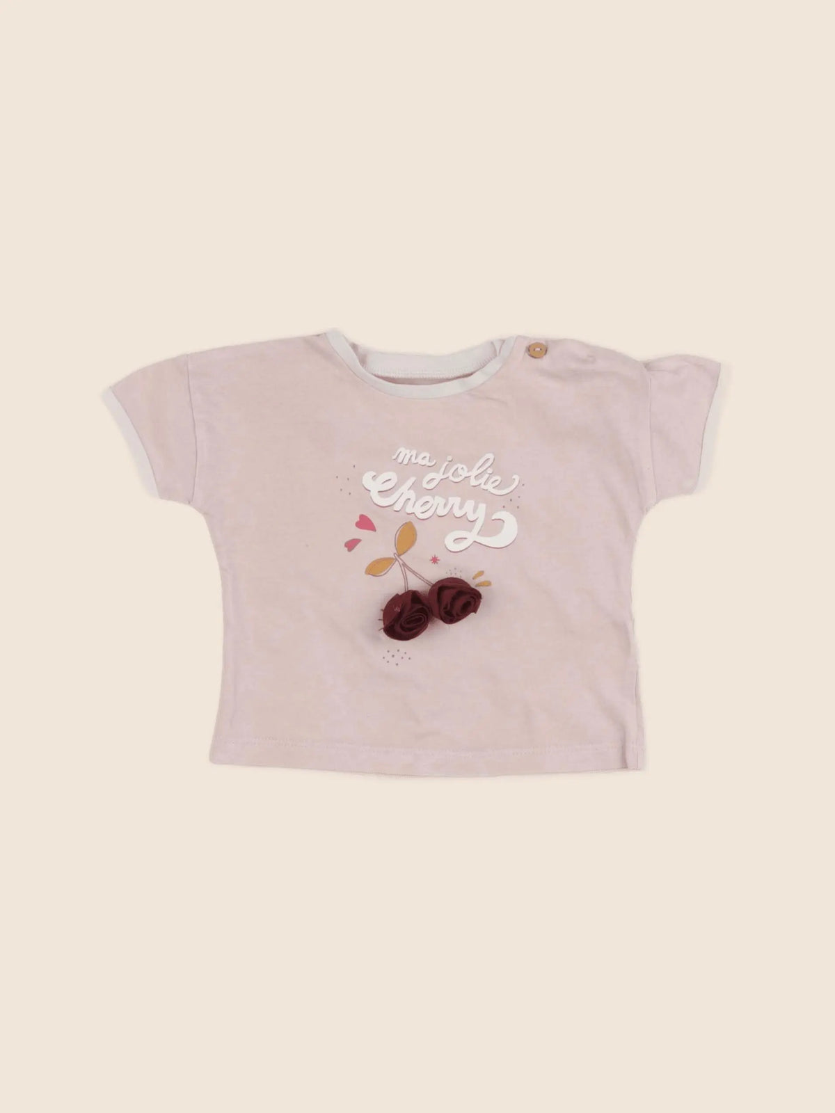 Vertbaudet - tee-shirt rose - 6 mois
