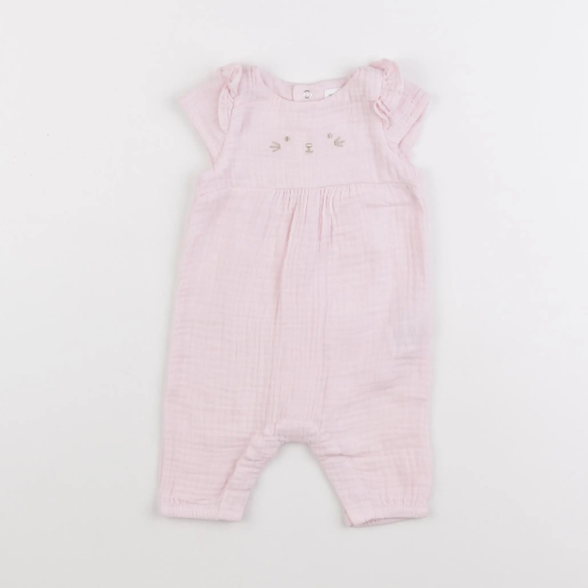 Vertbaudet - combinaison rose - 1 mois