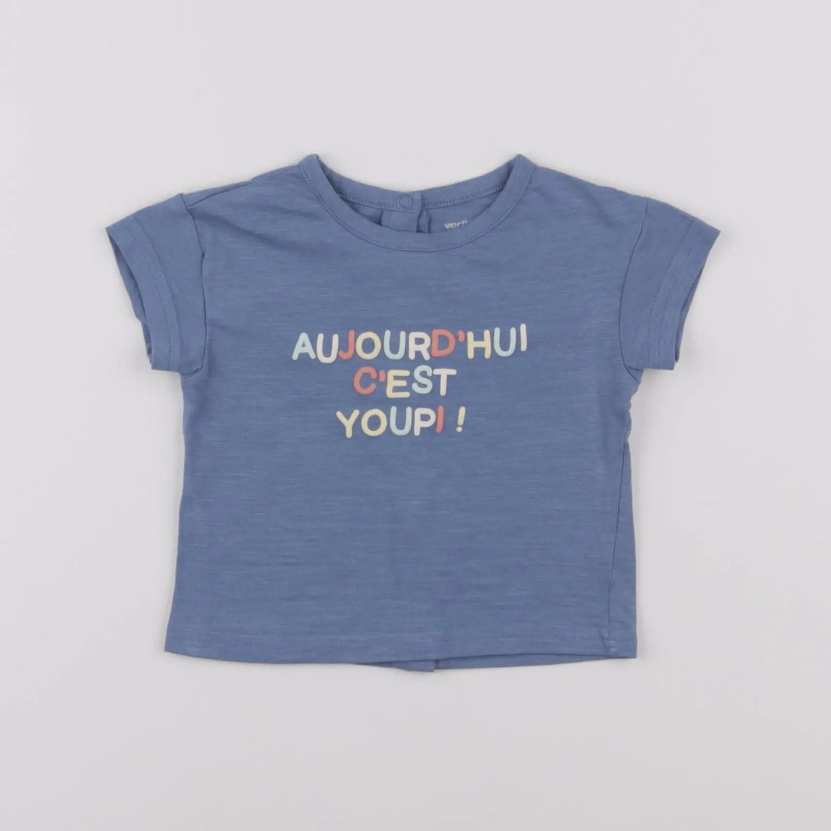 Vertbaudet - tee-shirt bleu - 3 mois