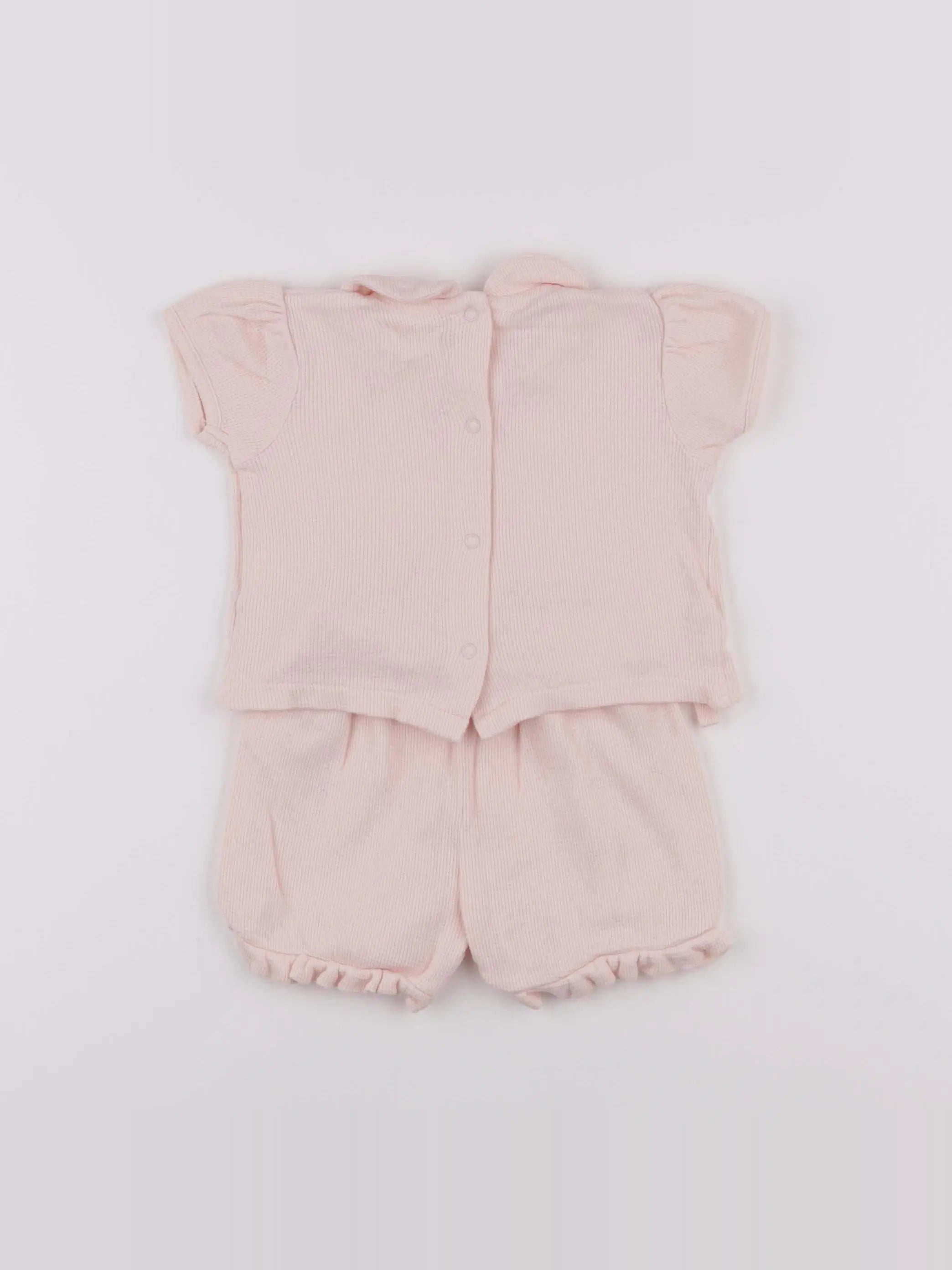 Vertbaudet - pyjama coton rose - 6 mois