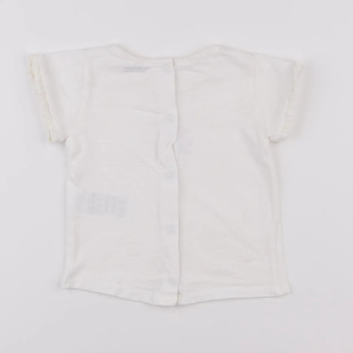 Vertbaudet - tee-shirt blanc - 9 mois