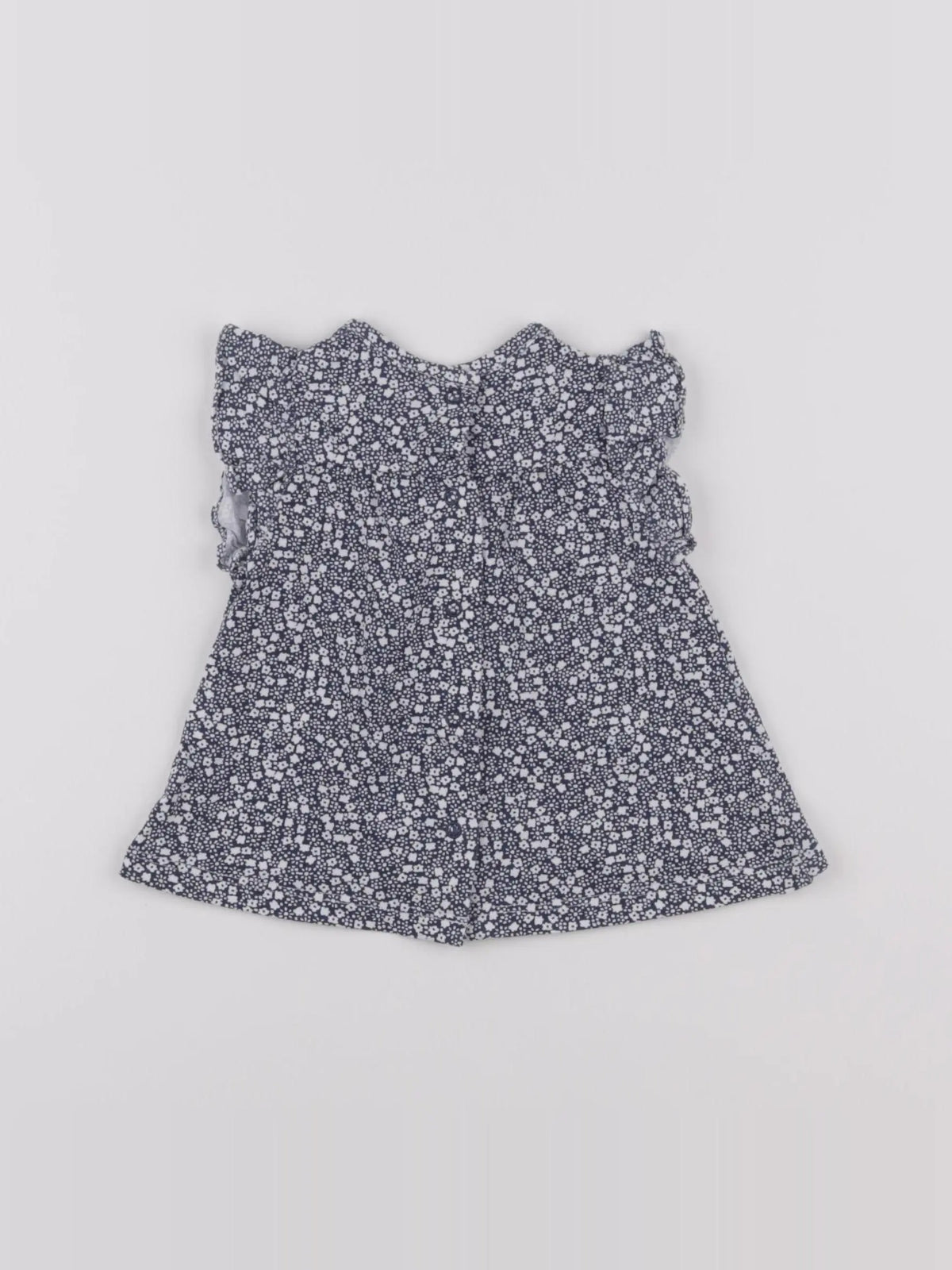 Vertbaudet - tee-shirt blanc, bleu - 9 mois