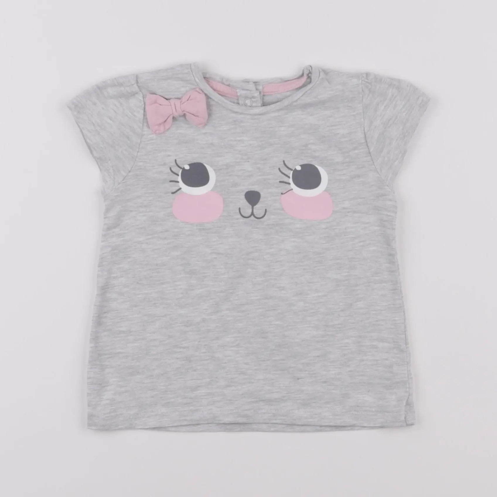 Vertbaudet - tee-shirt gris - 12 mois