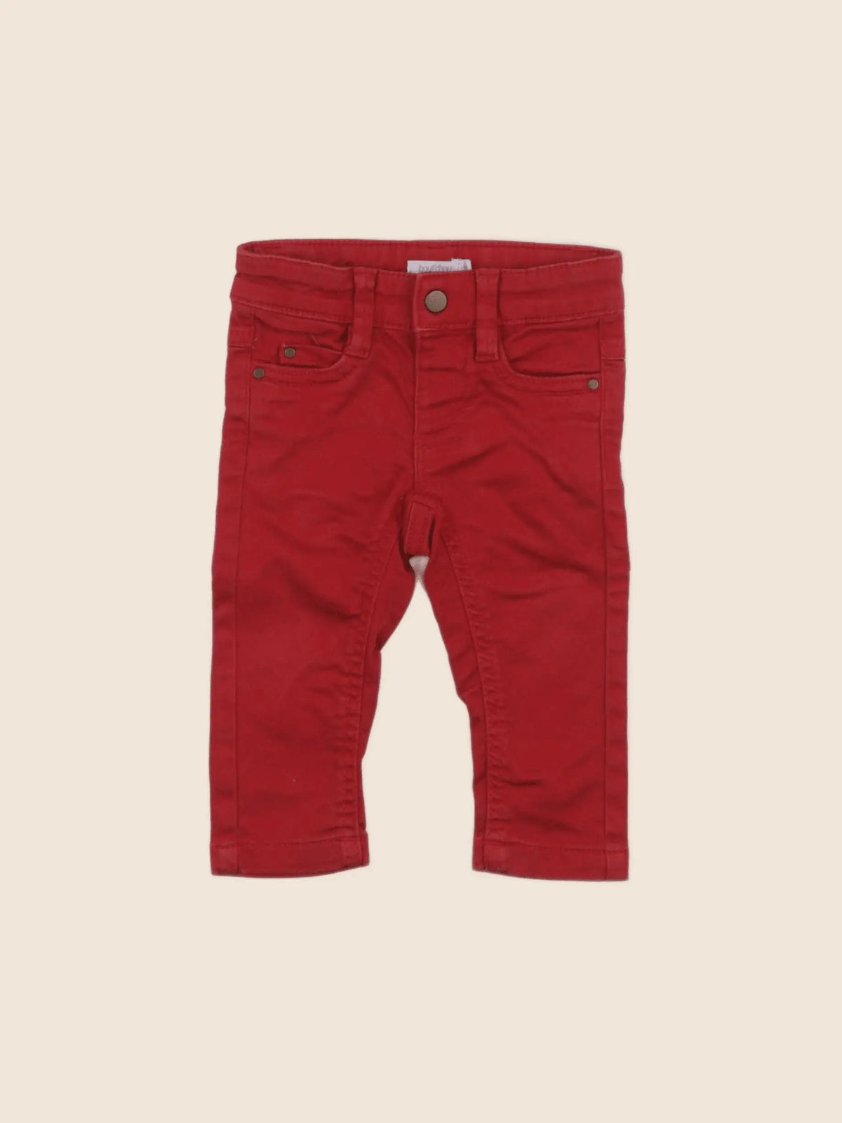 Boutchou - pantalon rouge - 6 mois