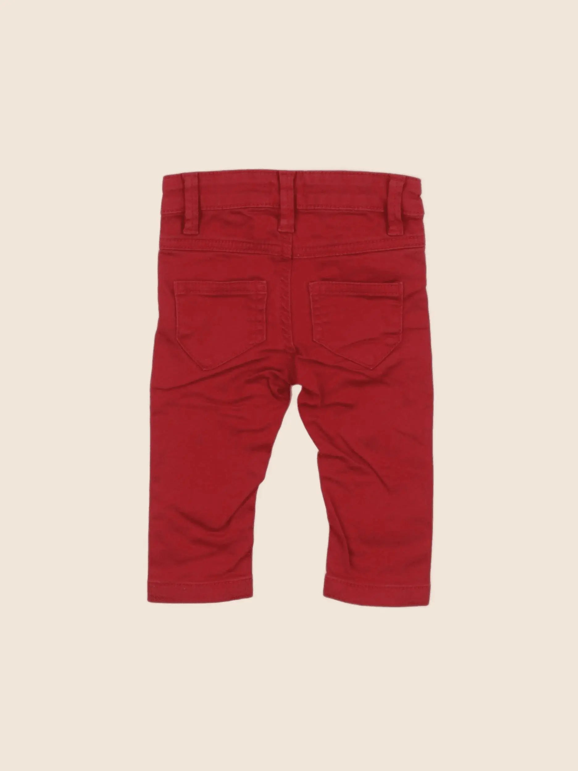Boutchou - pantalon rouge - 6 mois