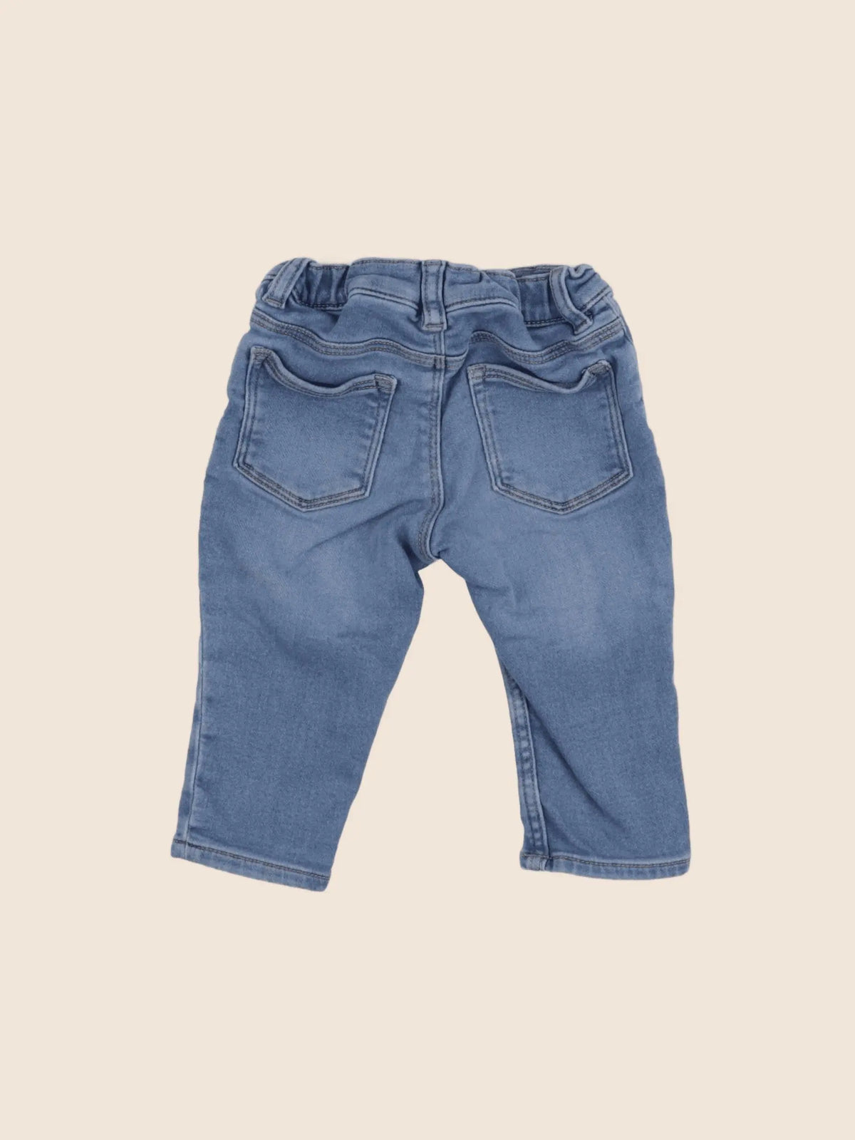 H&M - jegging bleu - 6/9 mois