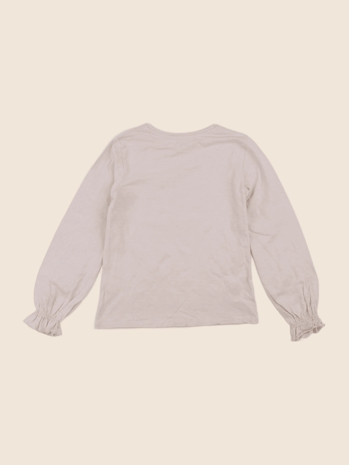 Vertbaudet - tee-shirt beige - 8 ans