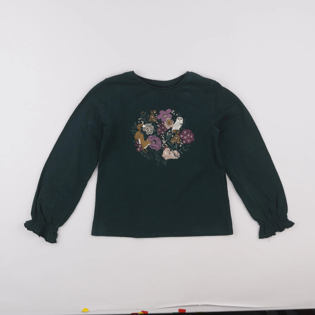 Vertbaudet - tee-shirt vert - 8 ans