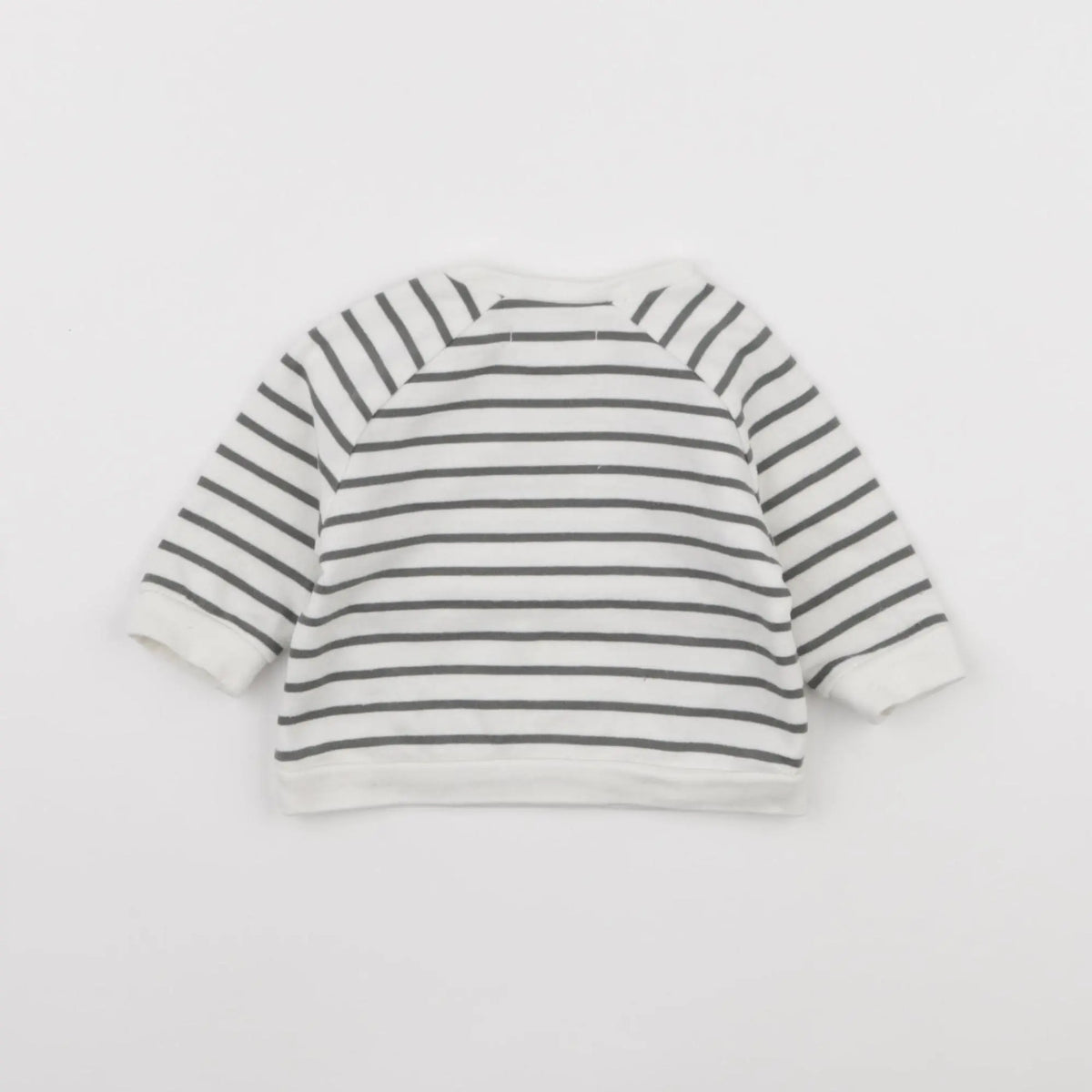 Vertbaudet - sweat blanc, vert - 3 mois