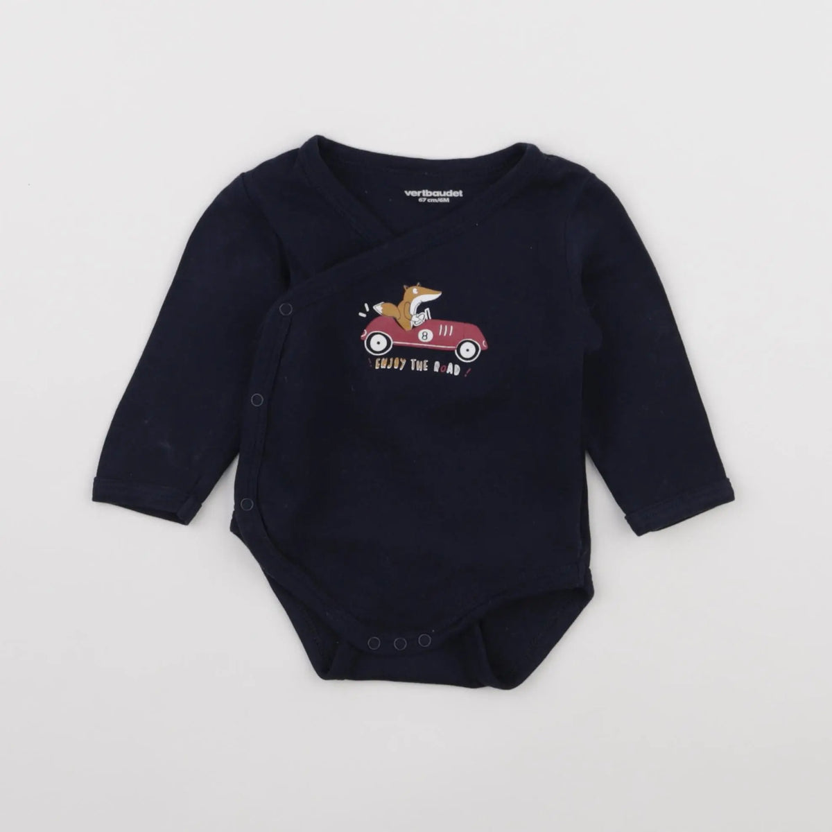 Vertbaudet - body bleu - 6 mois