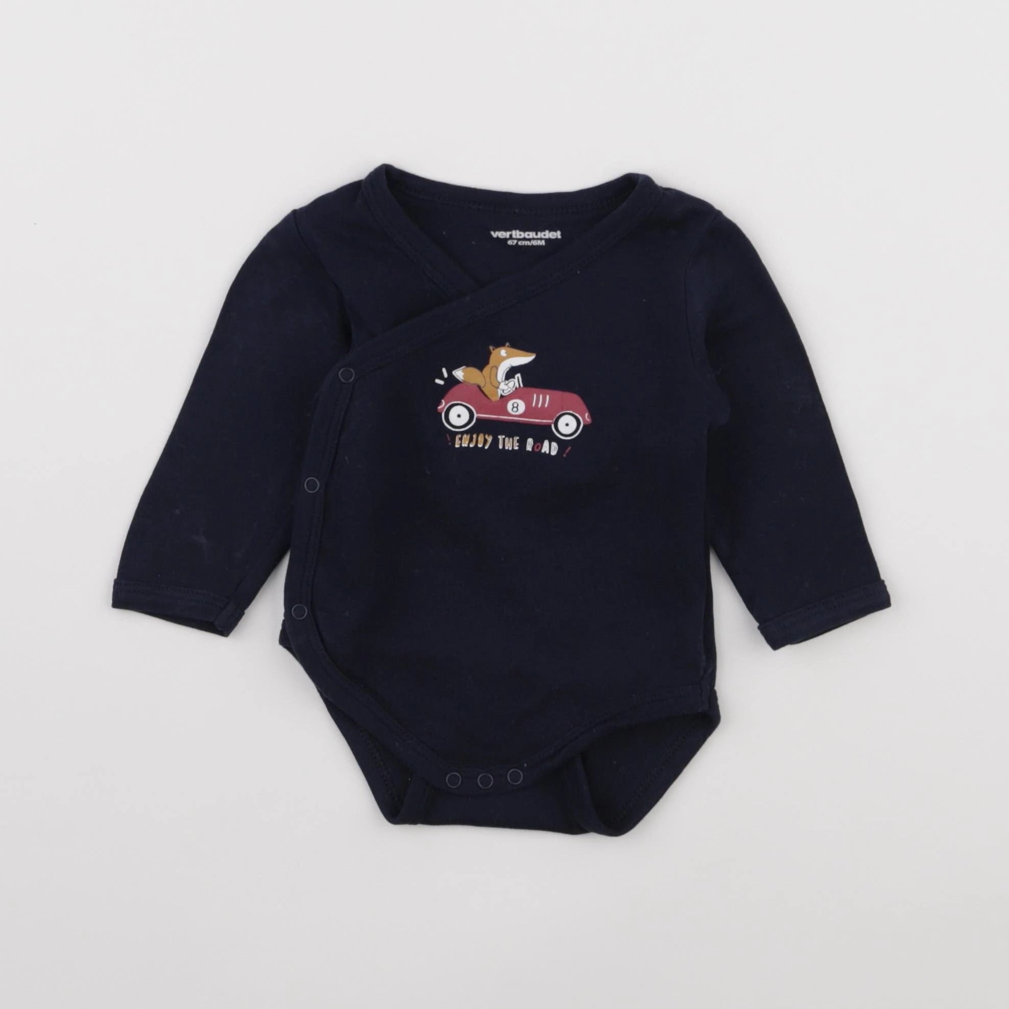 Vertbaudet - body bleu - 6 mois