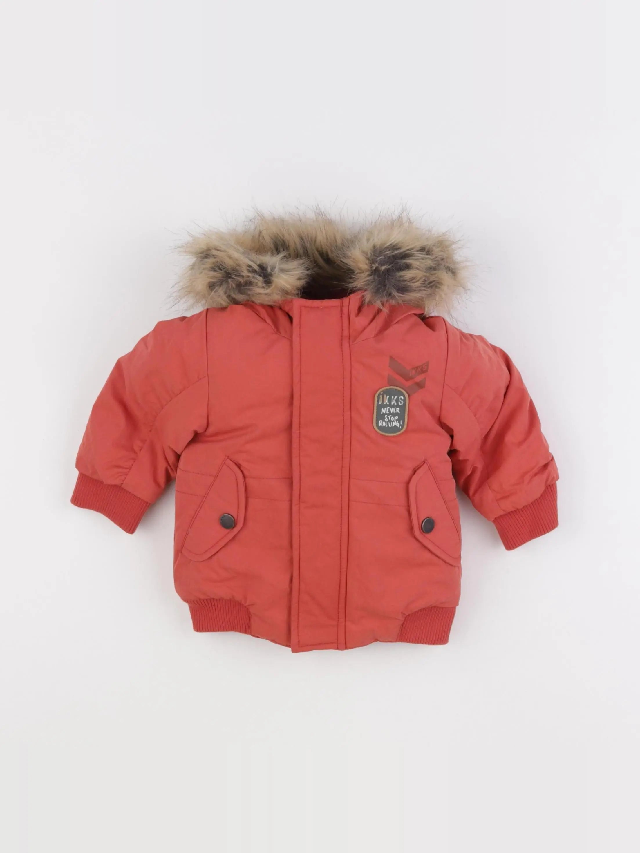 IKKS - parka orange - 6 mois