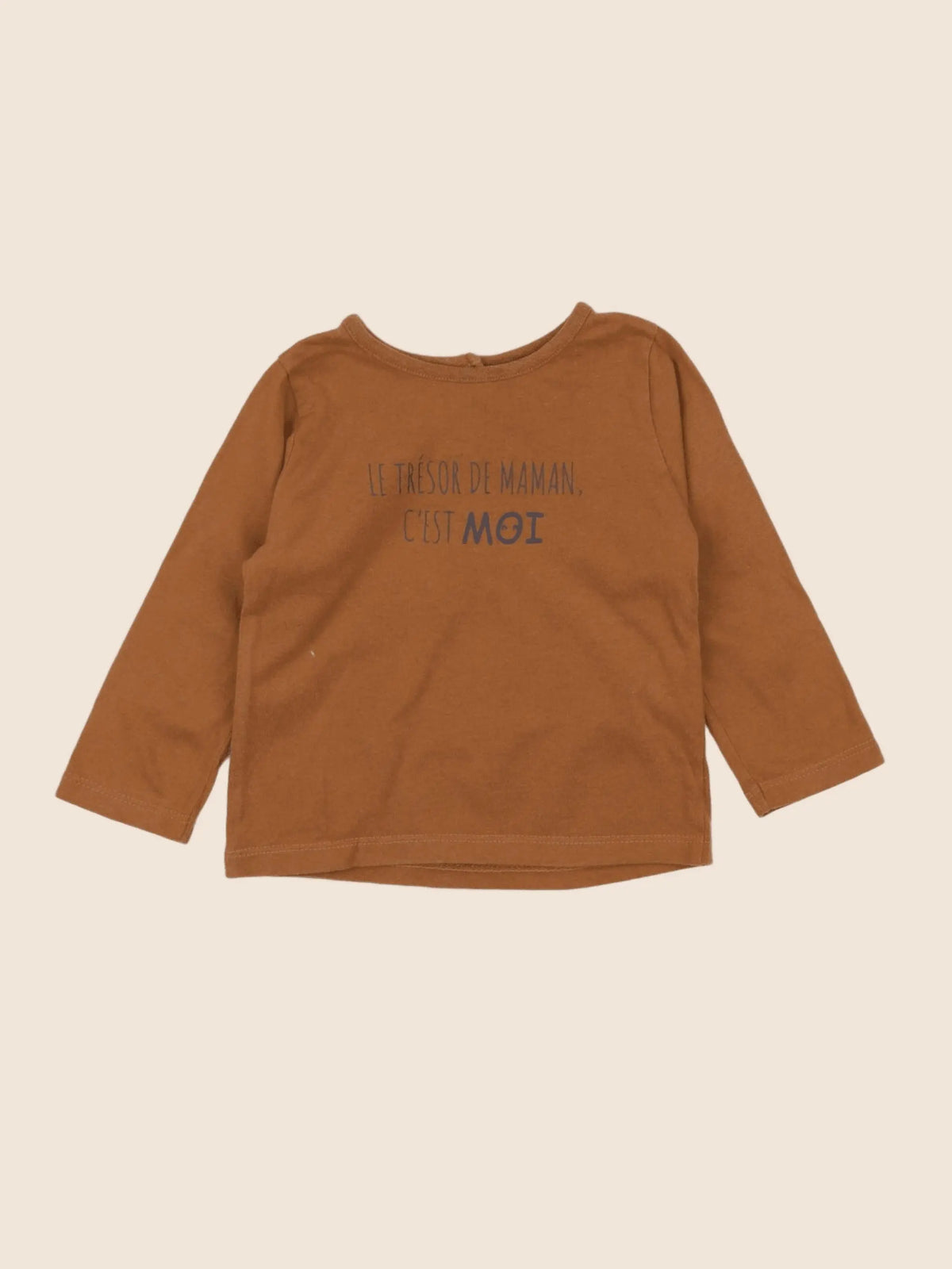 Vertbaudet - tee-shirt marron - 12 mois