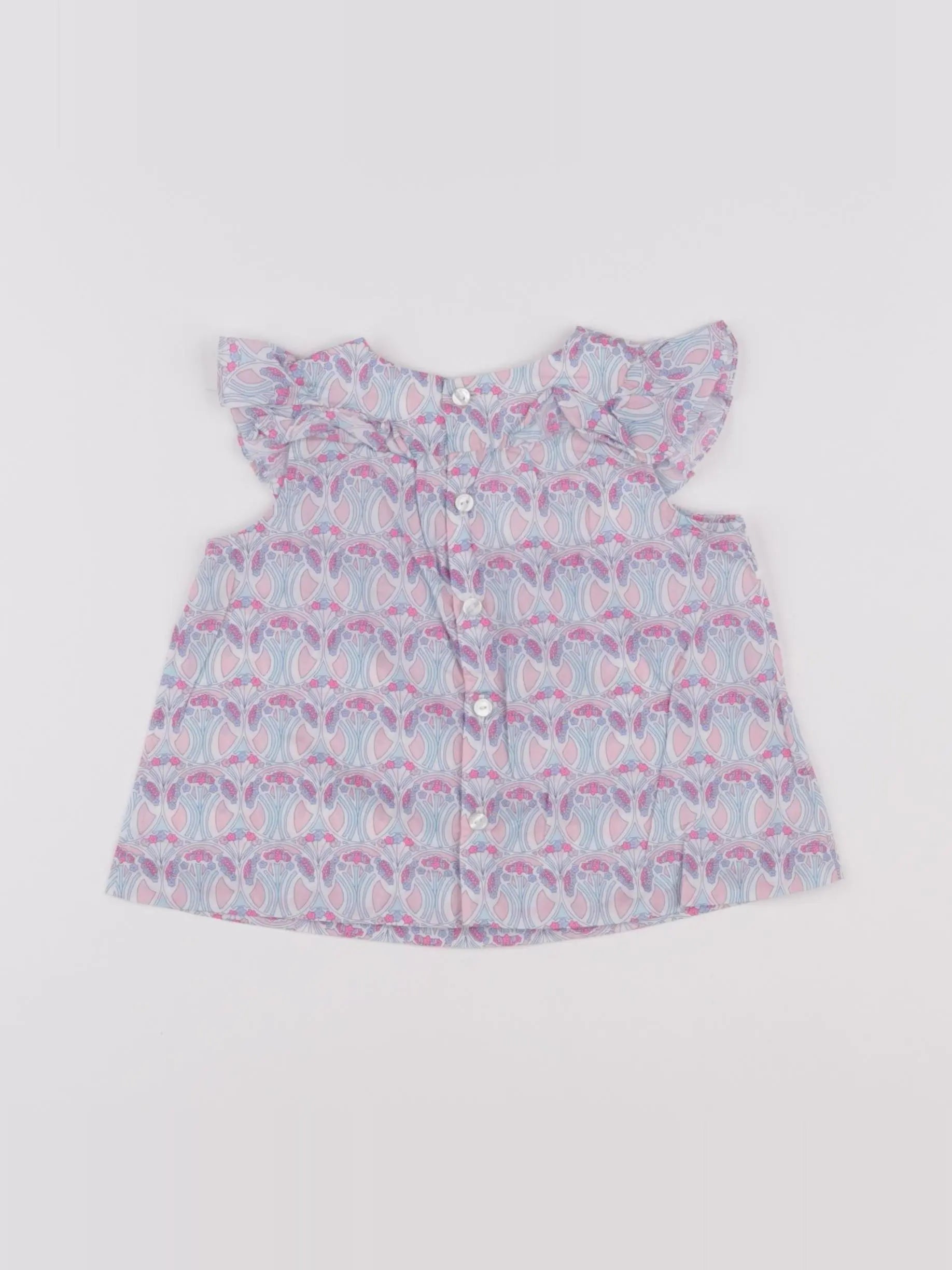 Jacadi - blouse liberty multicolore - 12 mois