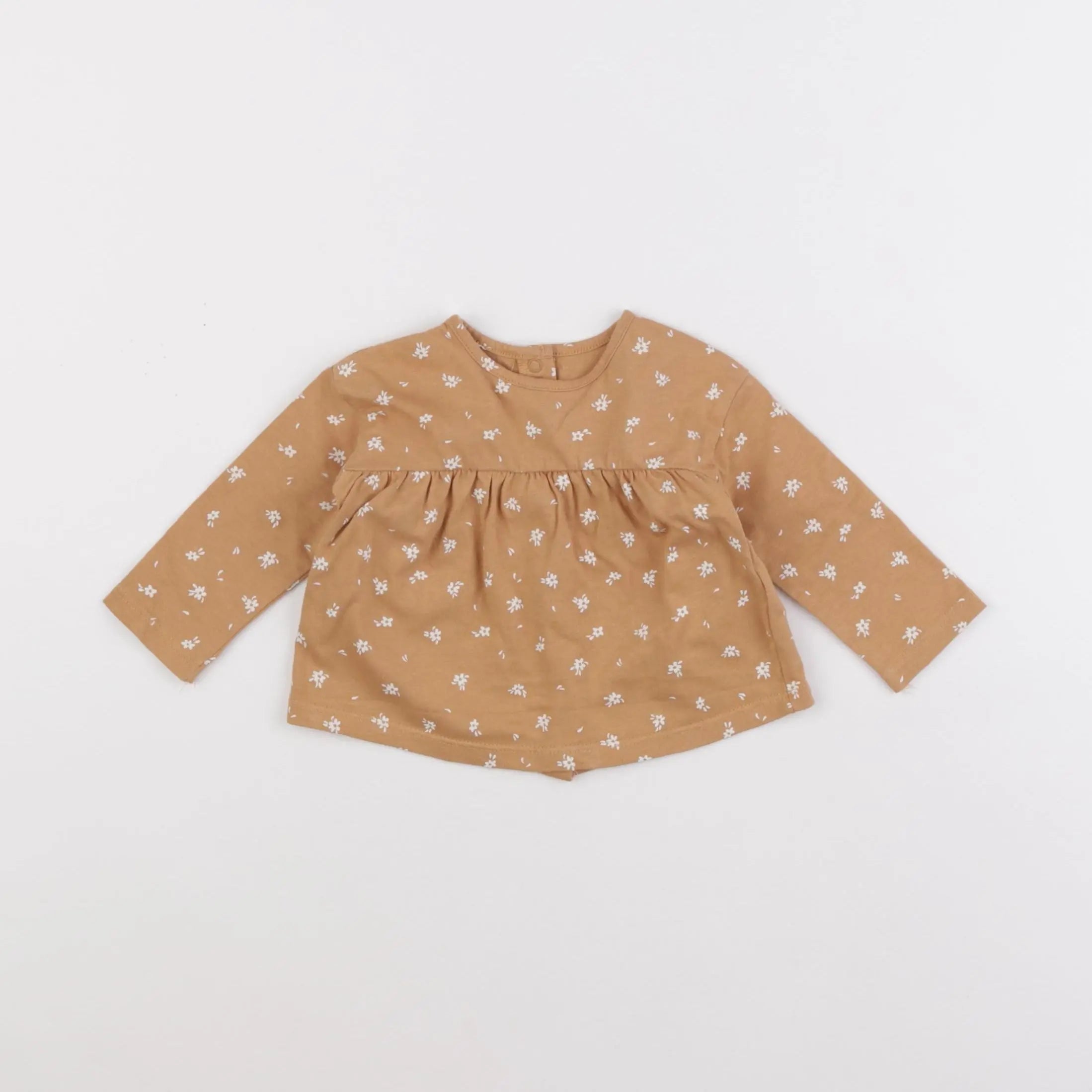 Vertbaudet - tee-shirt marron - 3 mois