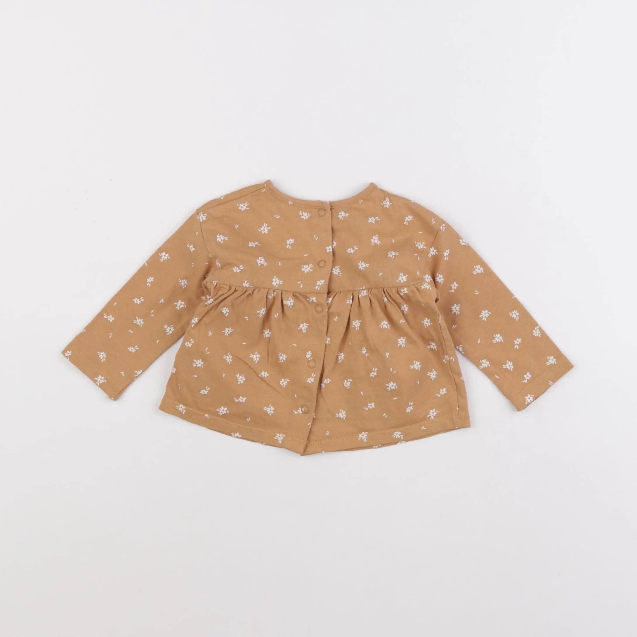 Vertbaudet - tee-shirt marron - 3 mois